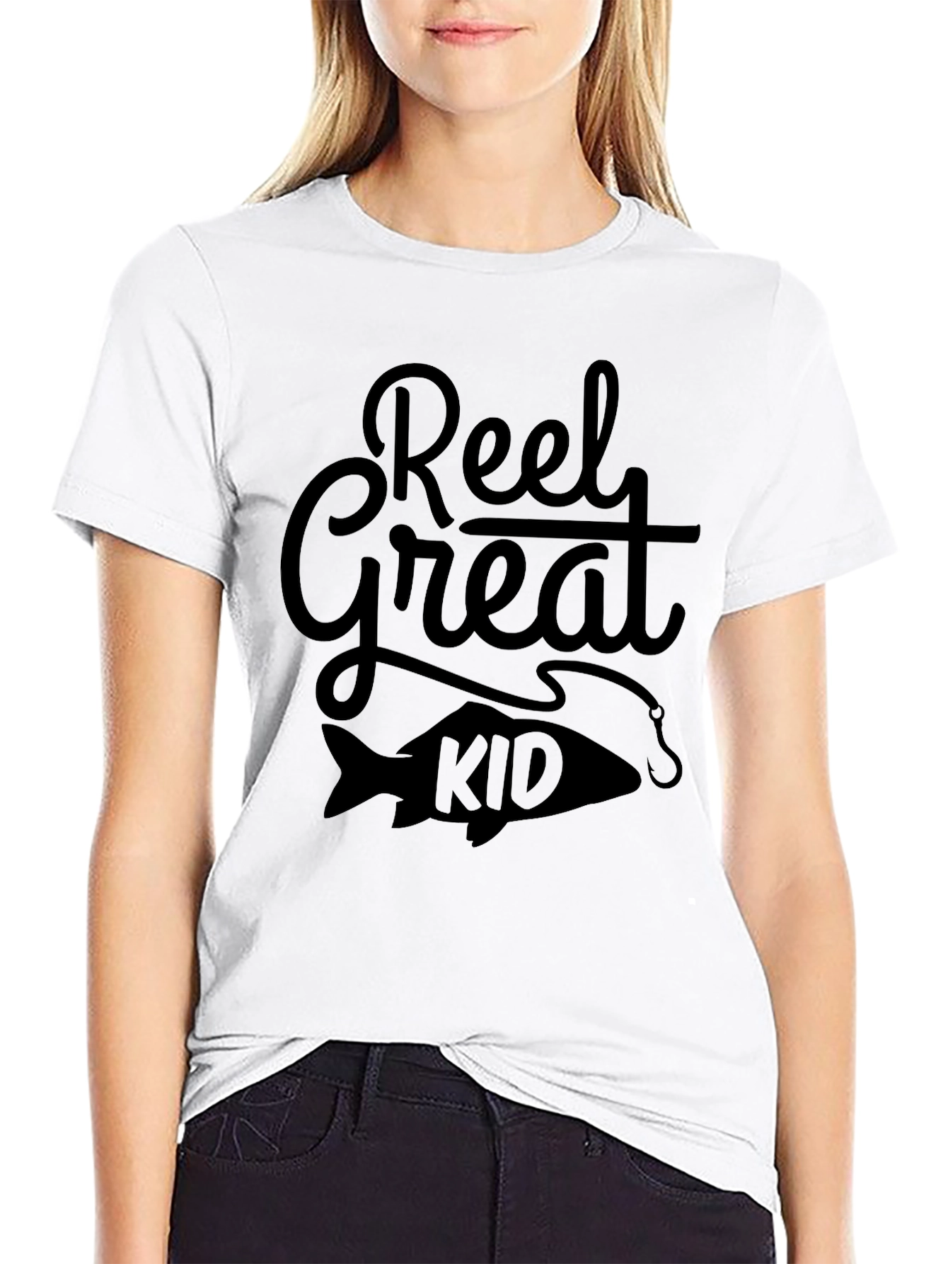 Reel Great Kid Black Graphic T-Shirt