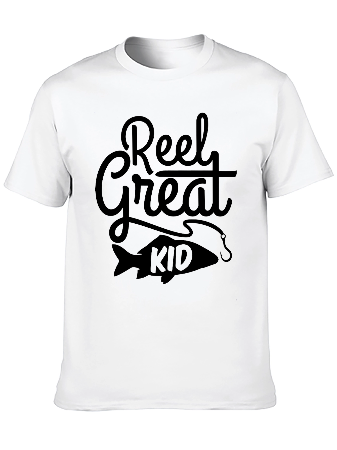 Reel Great Kid Black Graphic T-Shirt