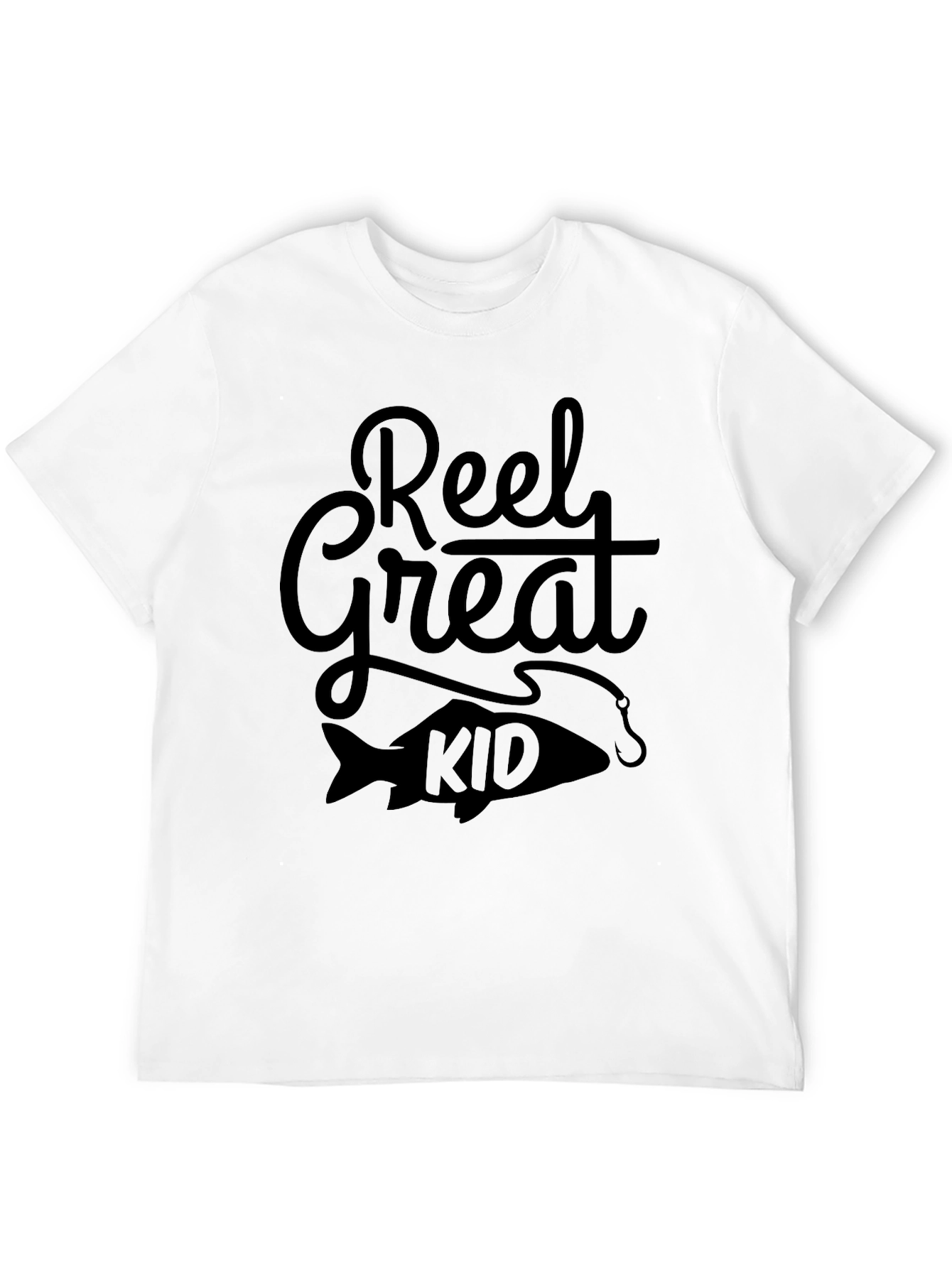 Reel Great Kid Black Graphic T-Shirt