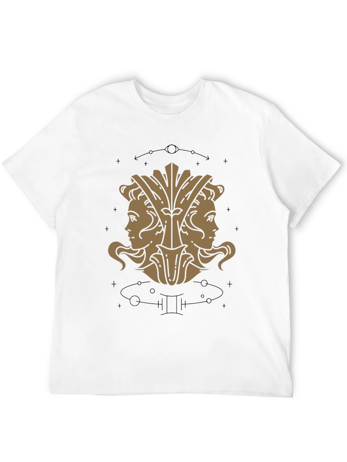 Gemini Zodiac Graphic Tee - Unisex Black T-Shirt