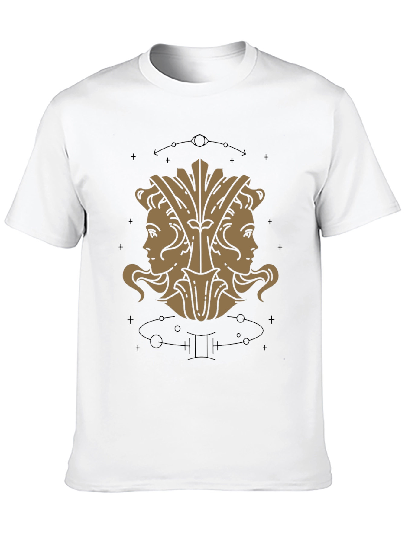 Gemini Zodiac Graphic Tee - Unisex Black T-Shirt