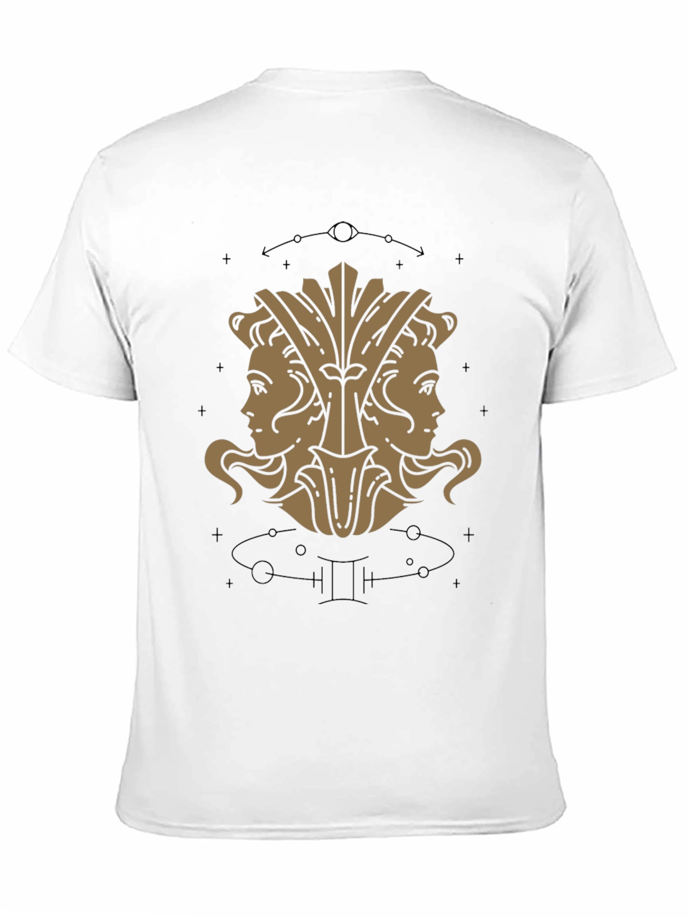 Gemini Zodiac Graphic Tee - Unisex Black T-Shirt