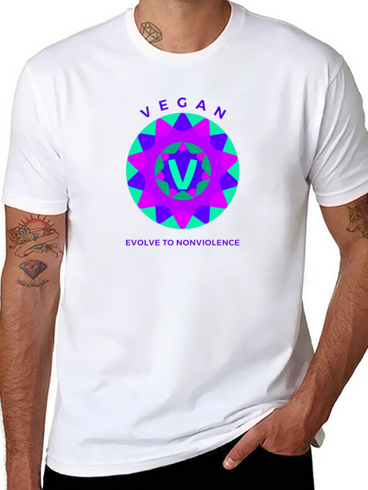 Vegan Evolve to Nonviolence Graphic Tee