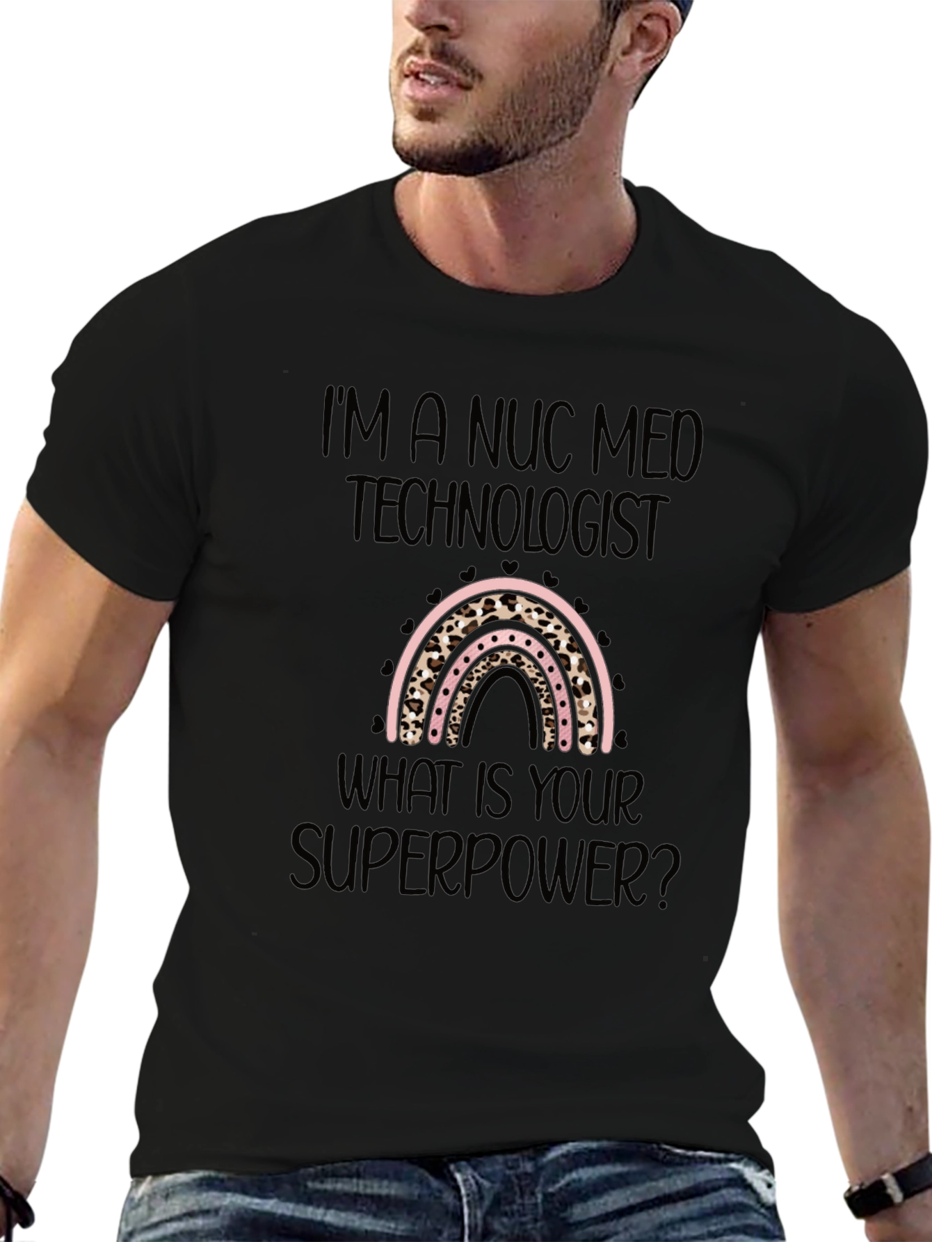 Nuc Med Technologist Superpower Black T-Shirt