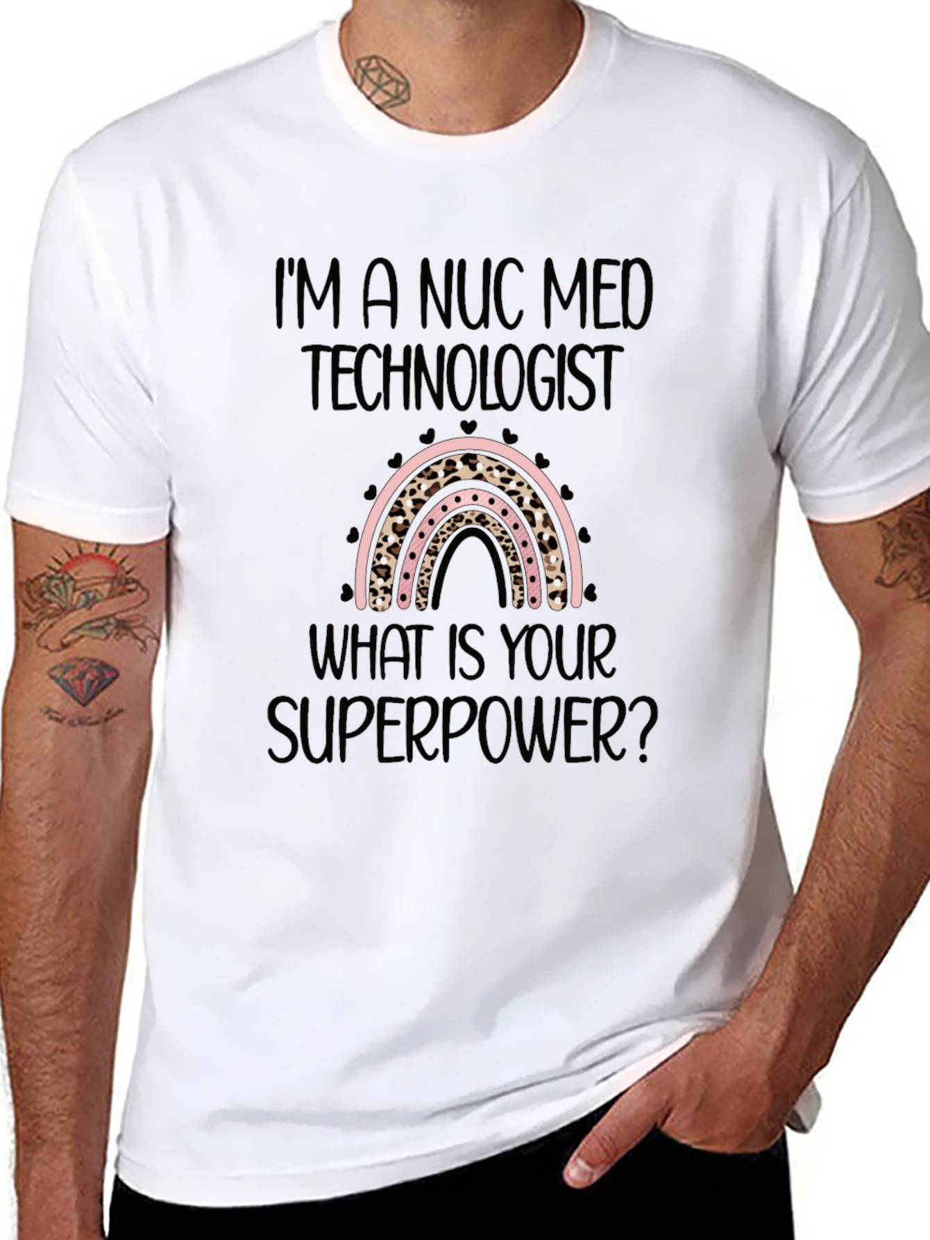 Nuc Med Technologist Superpower Black T-Shirt