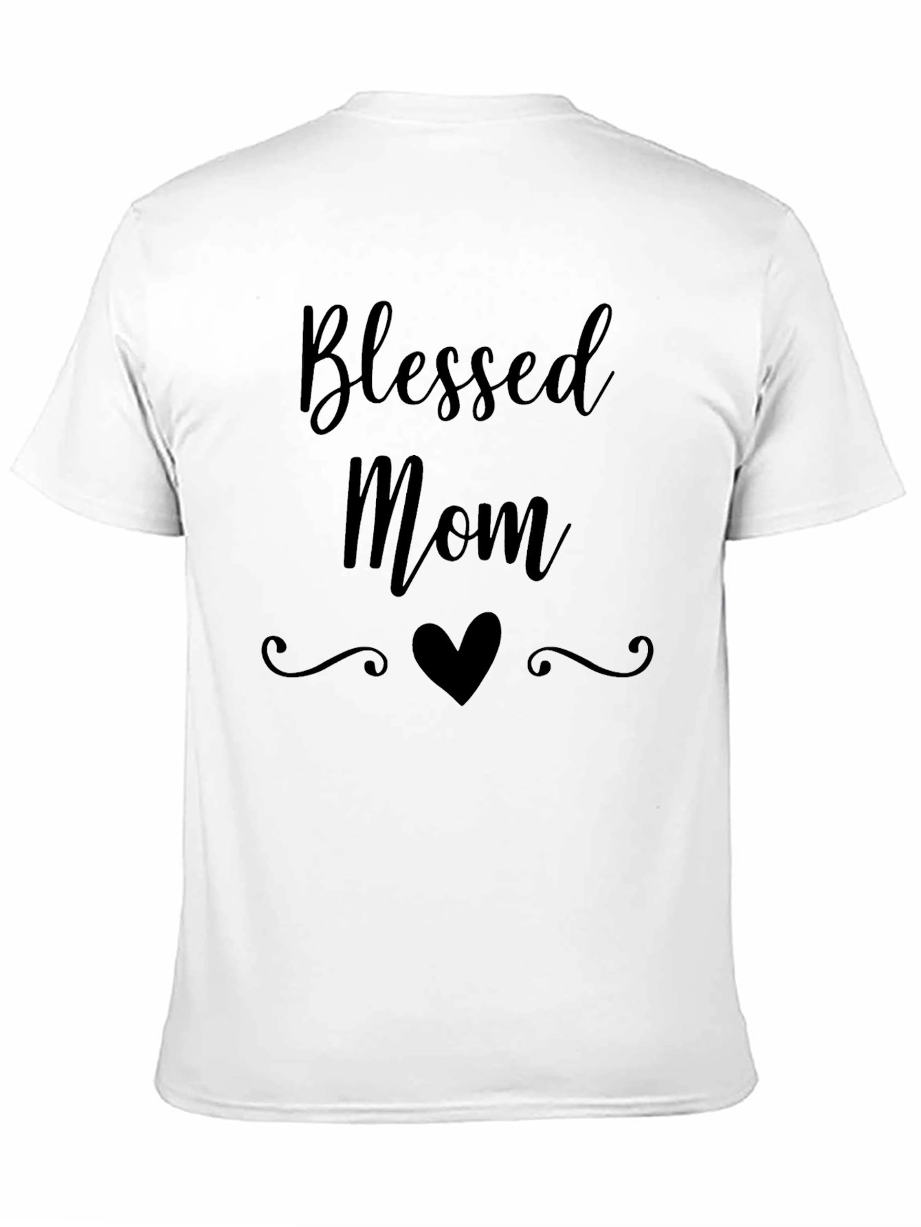 Blessed Mom Graphic Tee - Black Cotton T-Shirt
