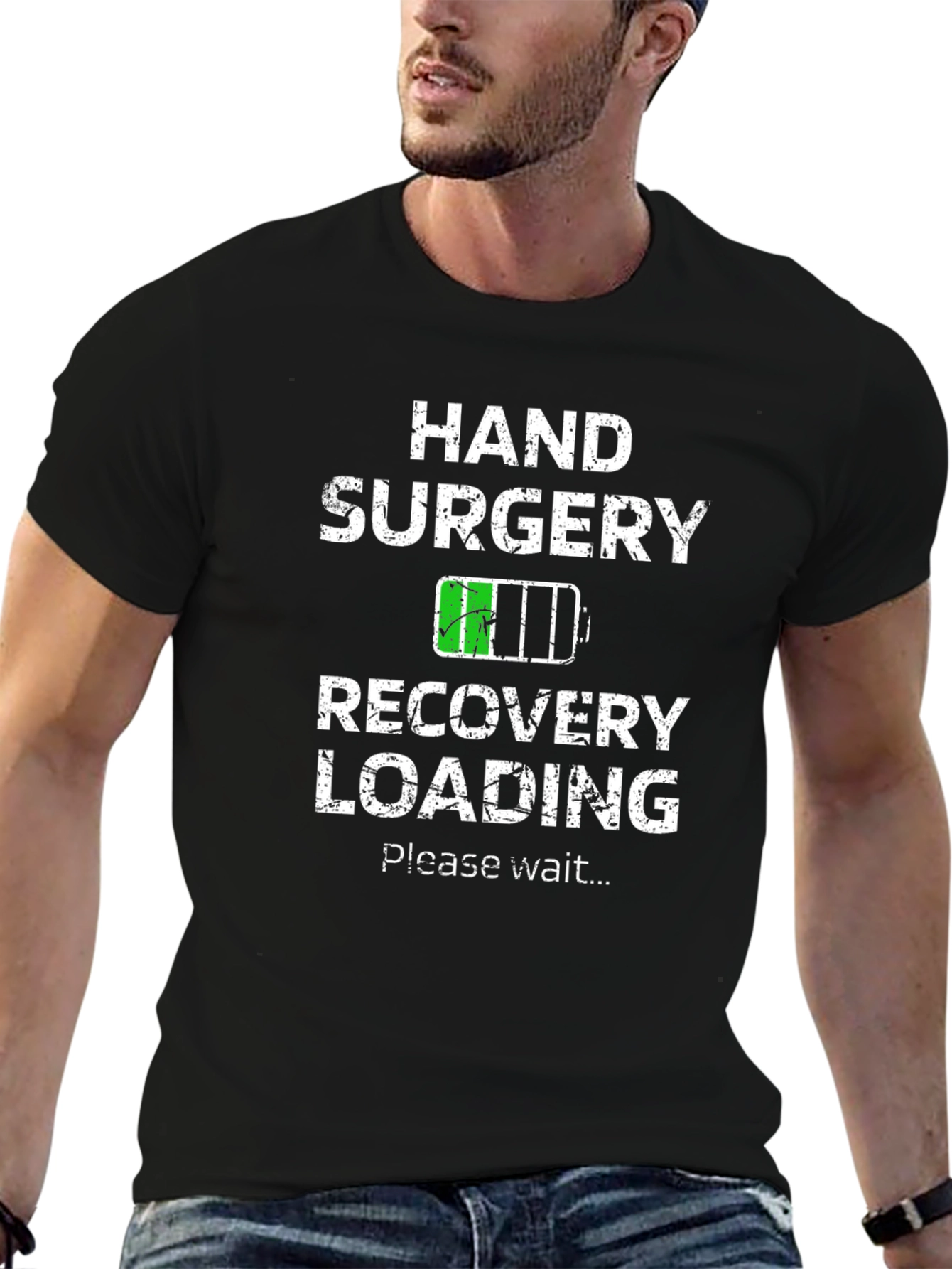 Hand Surgery Recovery Loading Funny T-Shirt