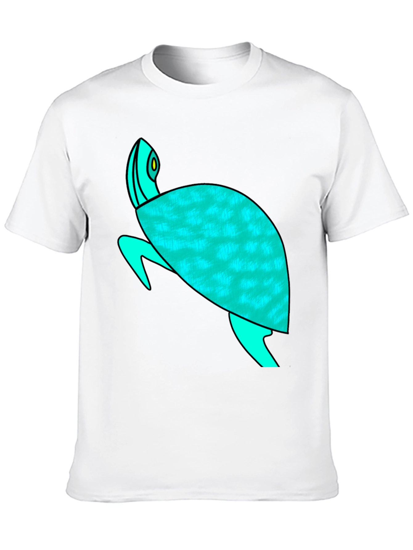 Turtle Graphic Tee - Black Cotton Comfort