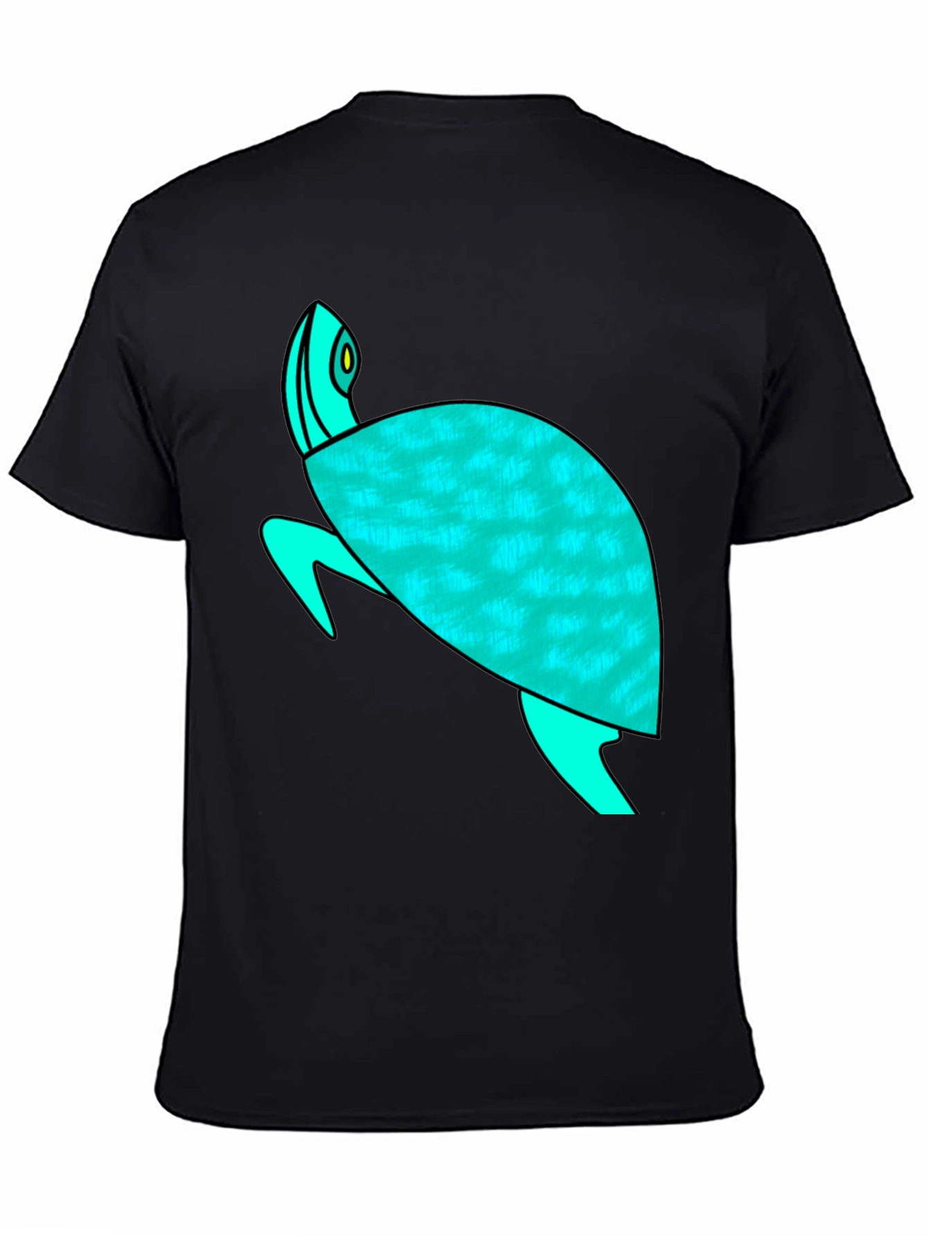 Turtle Graphic Tee - Black Cotton Comfort
