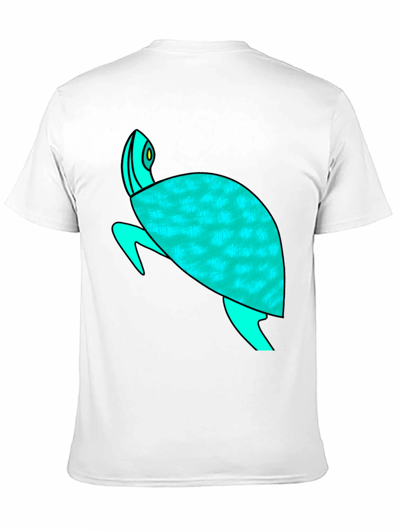 Turtle Graphic Tee - Black Cotton Comfort