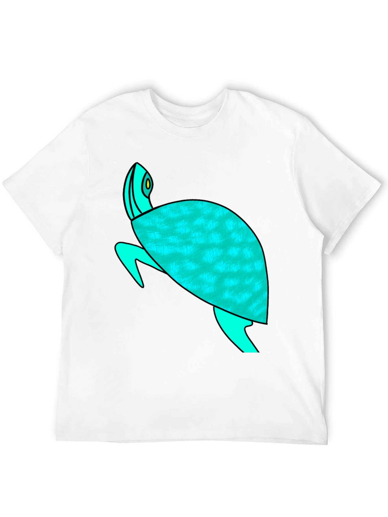 Turtle Graphic Tee - Black Cotton Comfort
