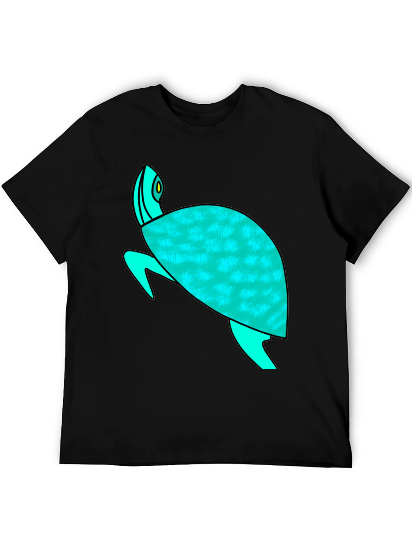 Turtle Graphic Tee - Black Cotton Comfort