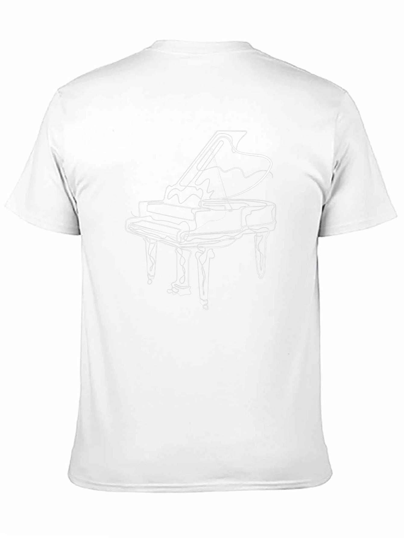 Piano Graphic T-Shirt - Minimalist Design
