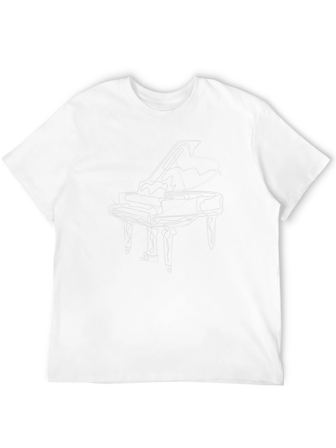 Piano Graphic T-Shirt - Minimalist Design