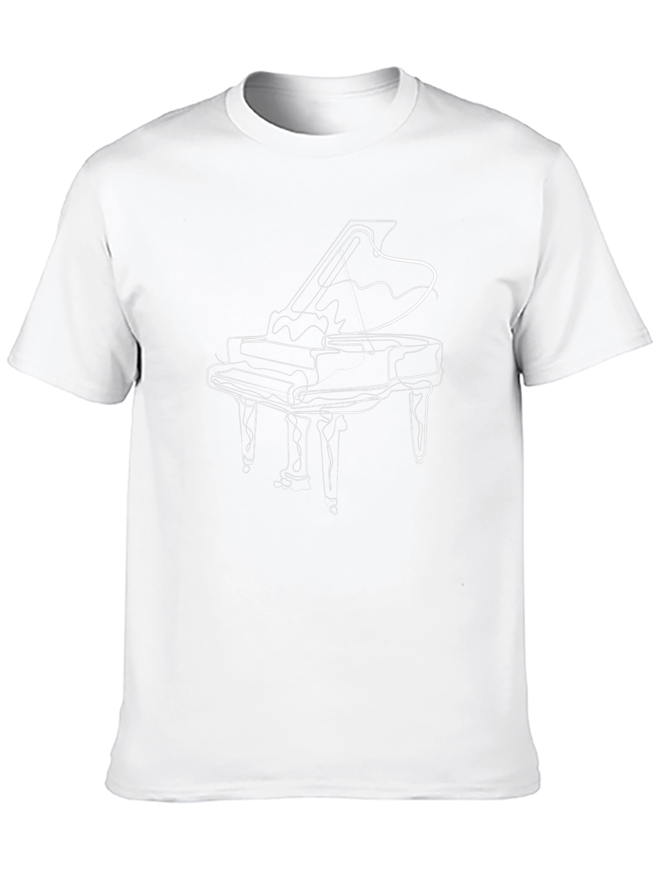 Piano Graphic T-Shirt - Minimalist Design