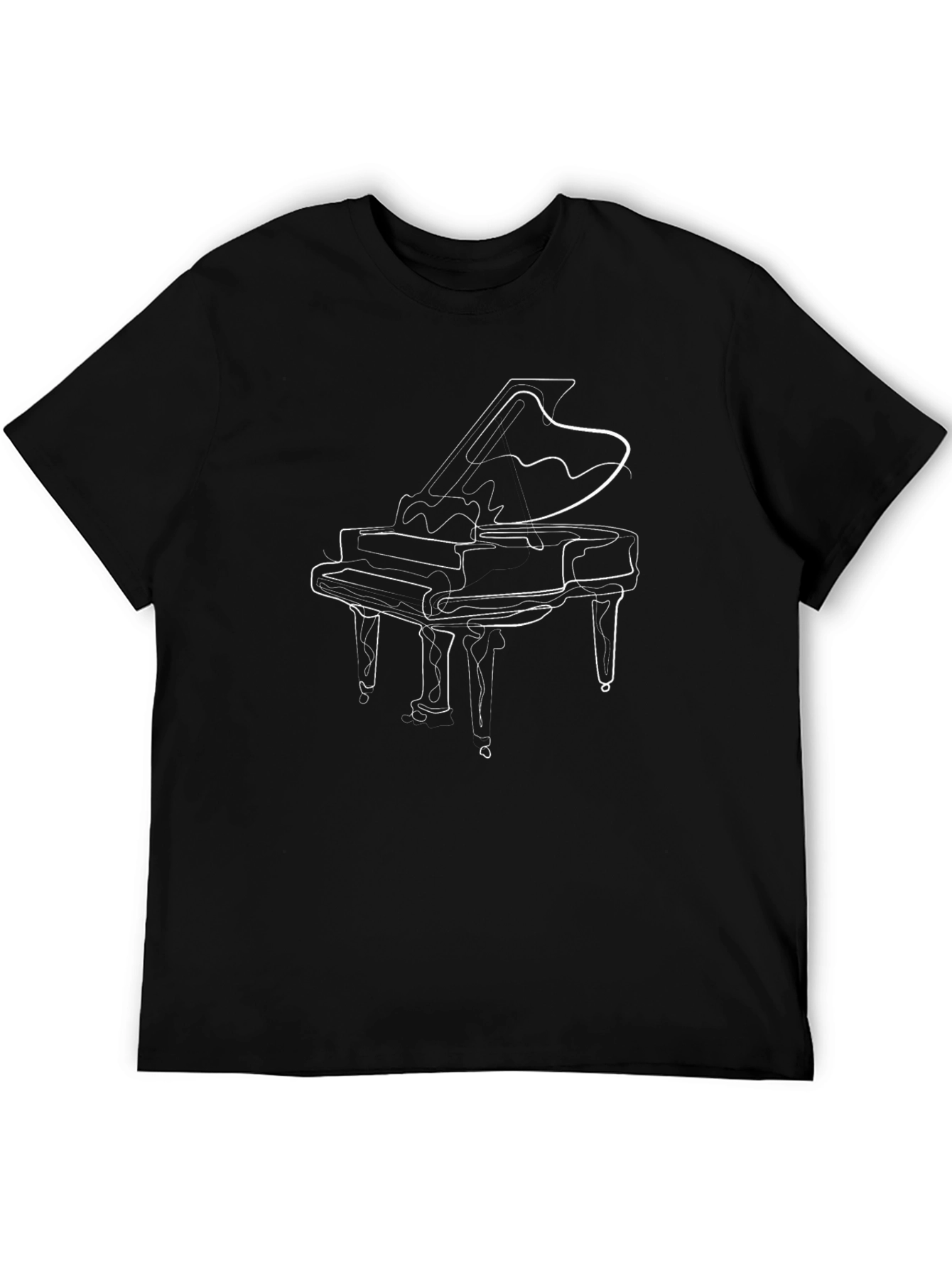 Piano Graphic T-Shirt - Minimalist Design