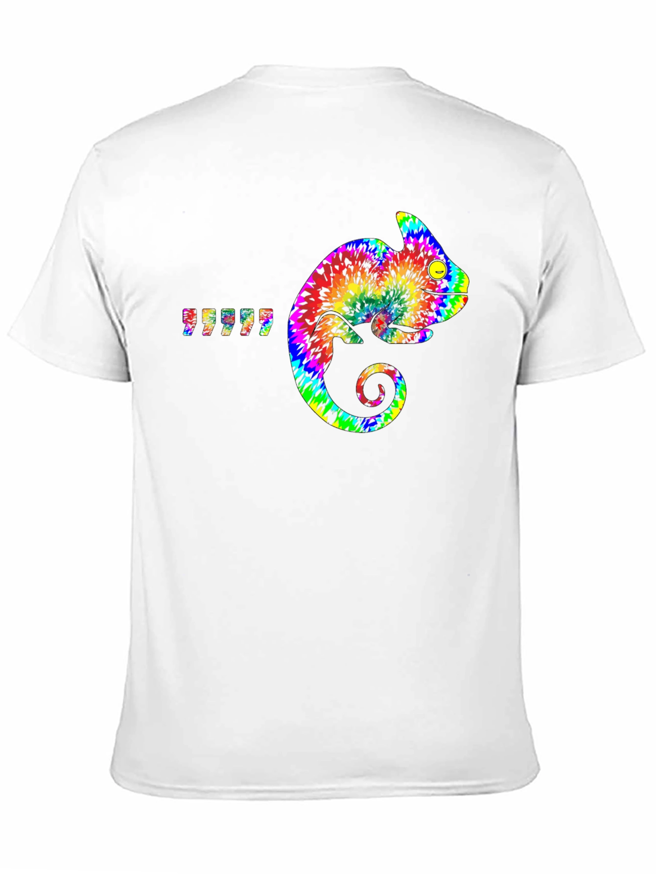 Rainbow Chameleon Graphic Tee - Mens Black T-Shirt