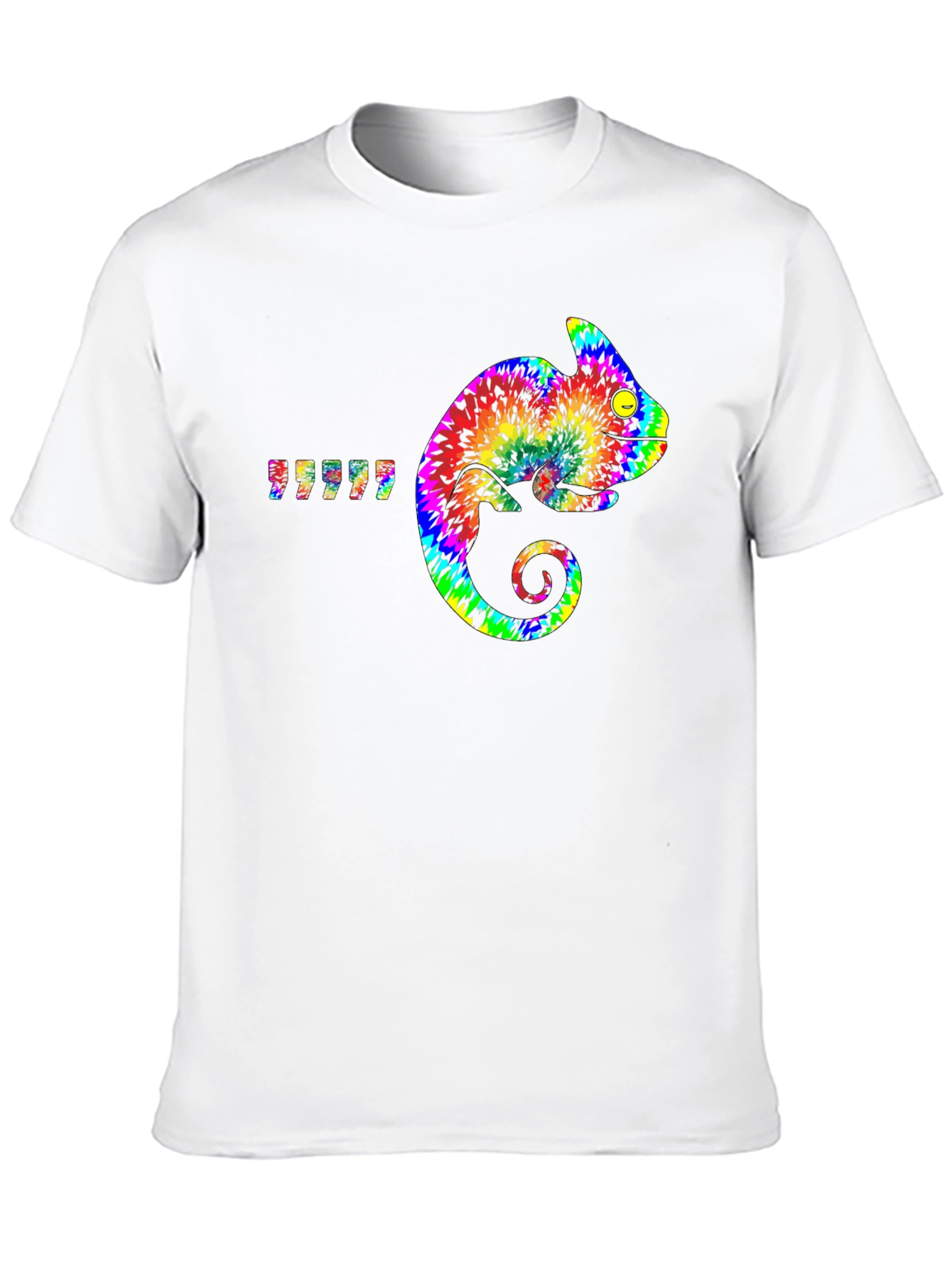 Rainbow Chameleon Graphic Tee - Mens Black T-Shirt