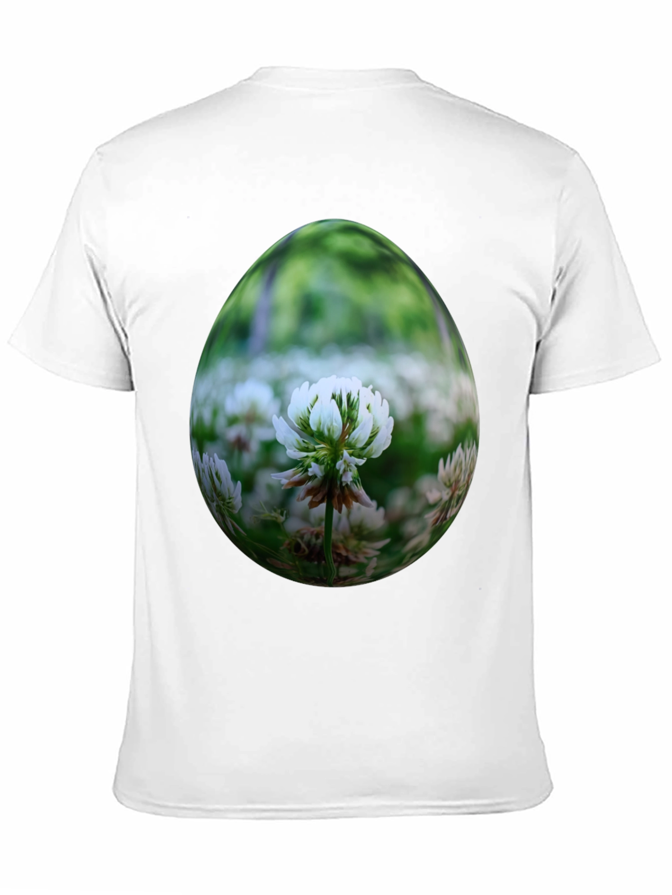 Clover Field Egg Graphic Black T-Shirt