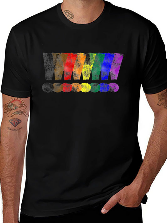 Rainbow Exclamation Mark Graphic T-Shirt