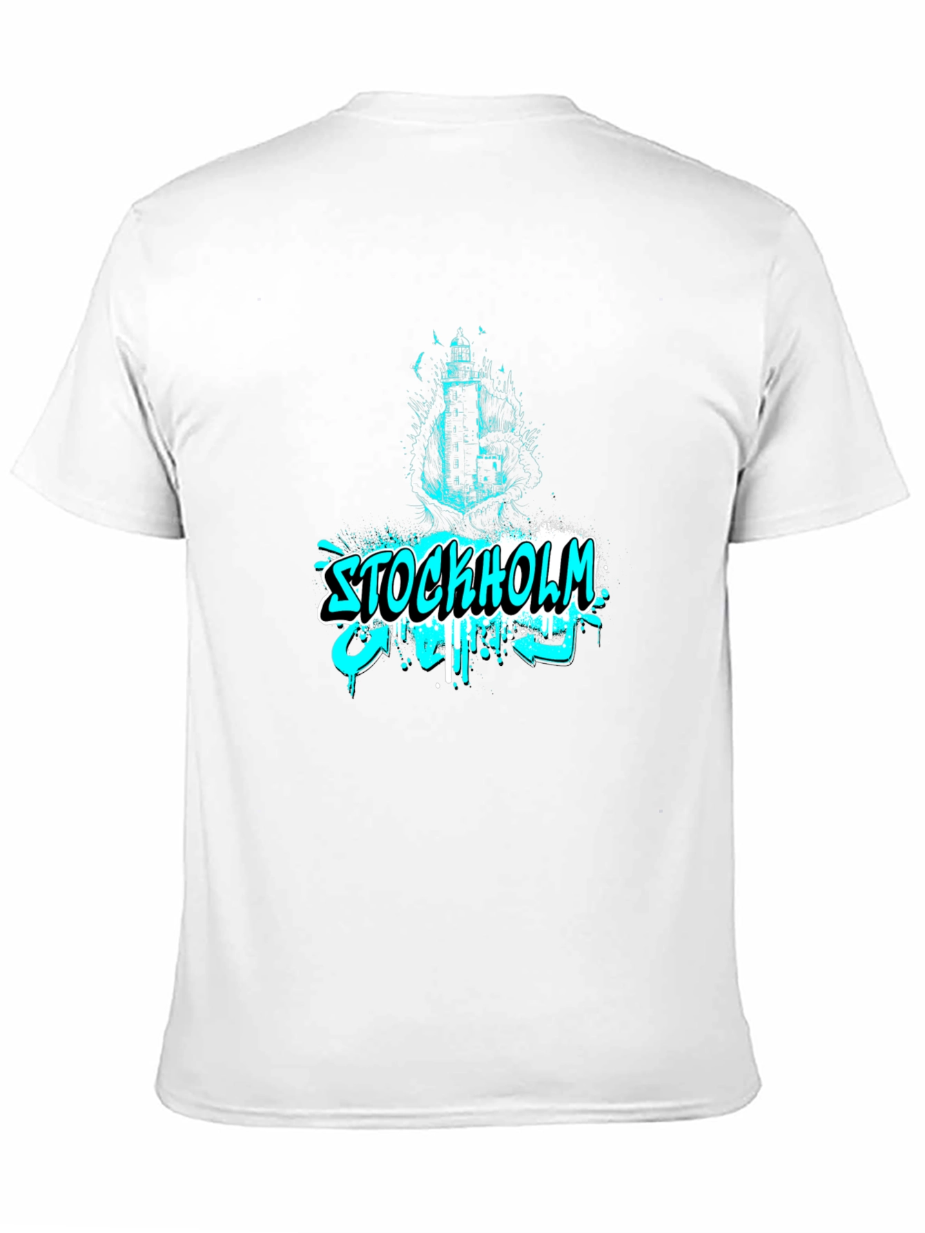 Stockholm Graffiti T-Shirt - Black Cotton Tee