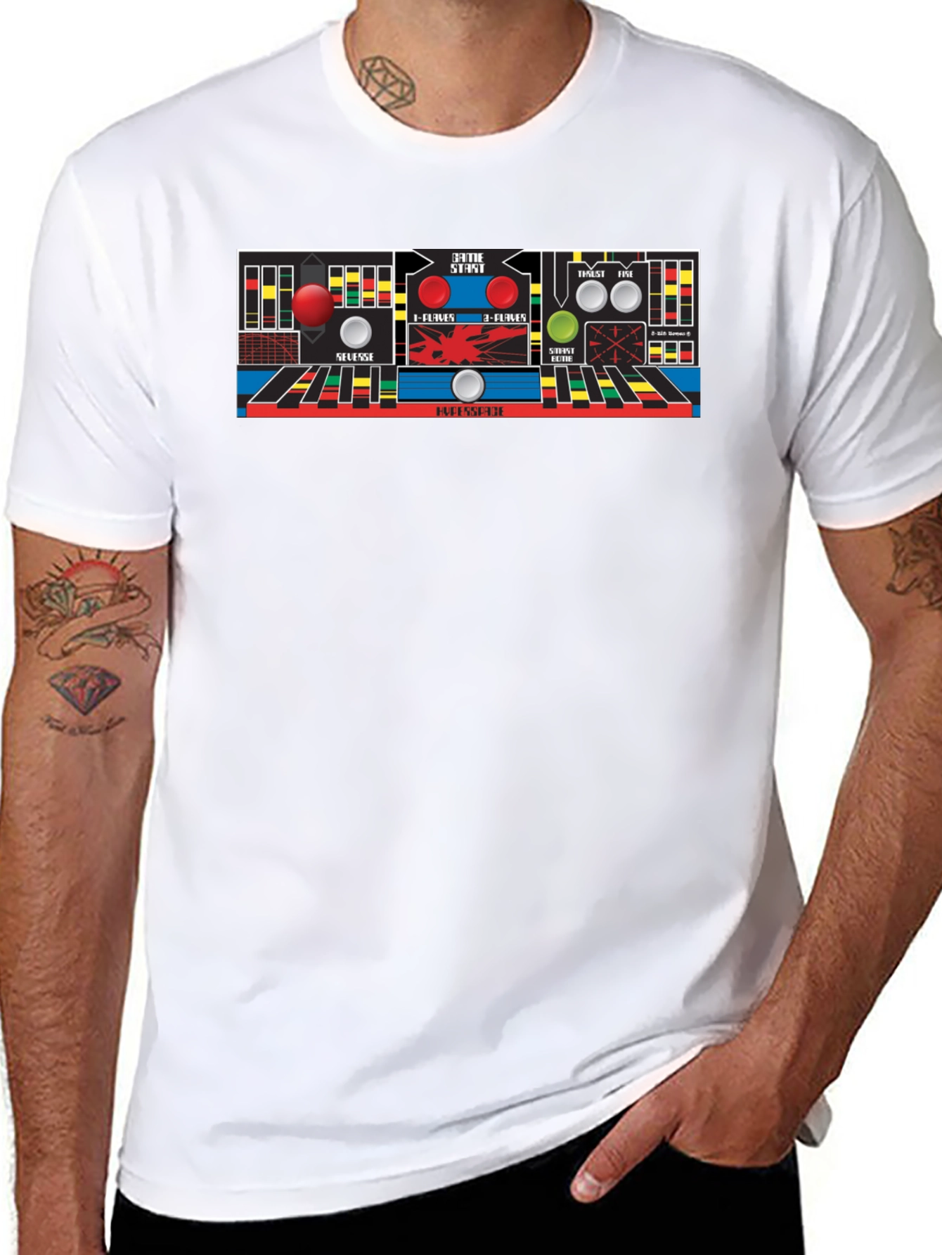 Retro Arcade Game Control Panel T-Shirt