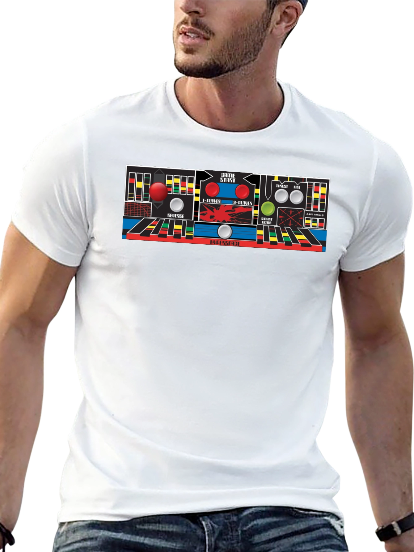 Retro Arcade Game Control Panel T-Shirt