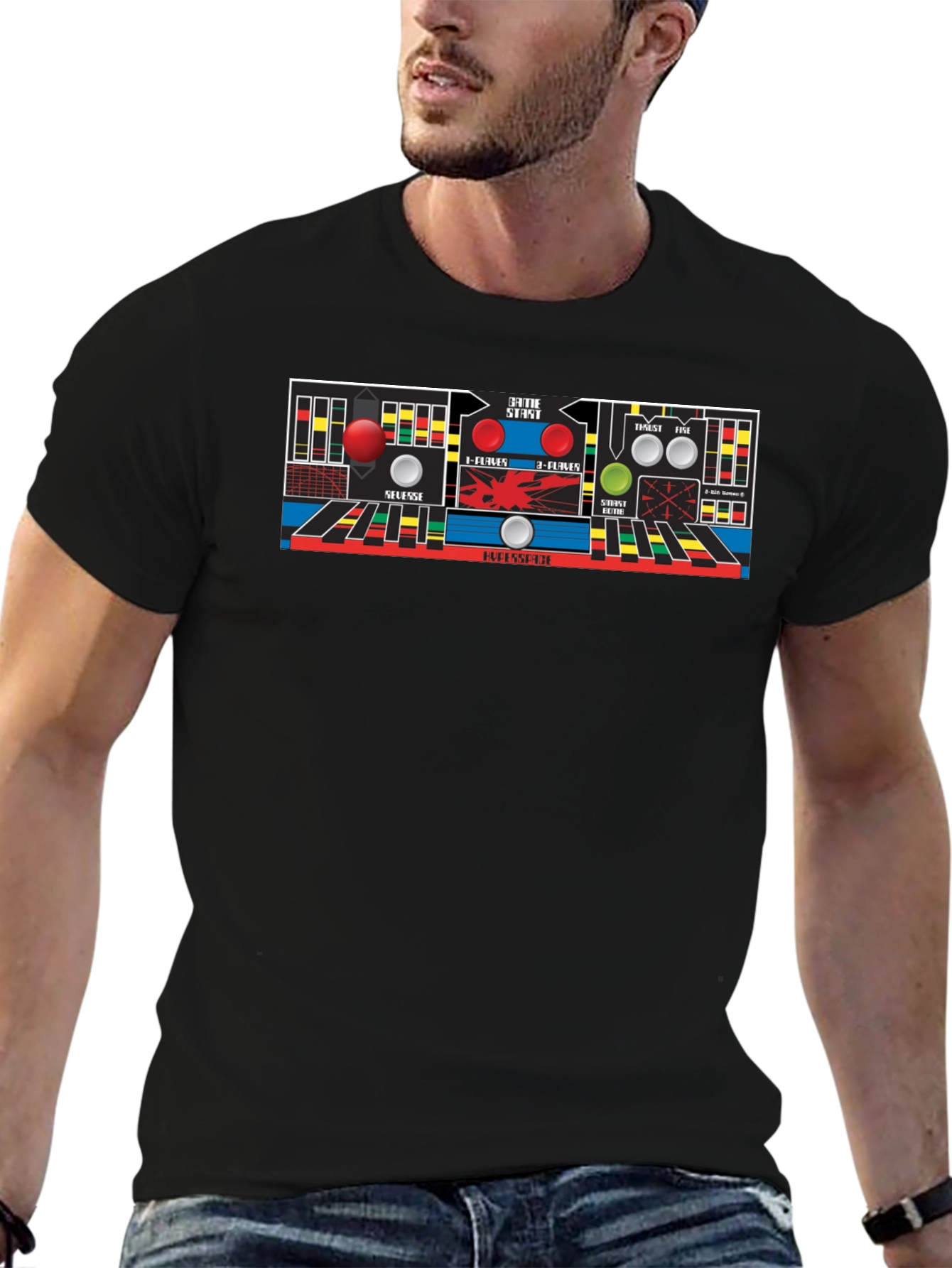 Retro Arcade Game Control Panel T-Shirt