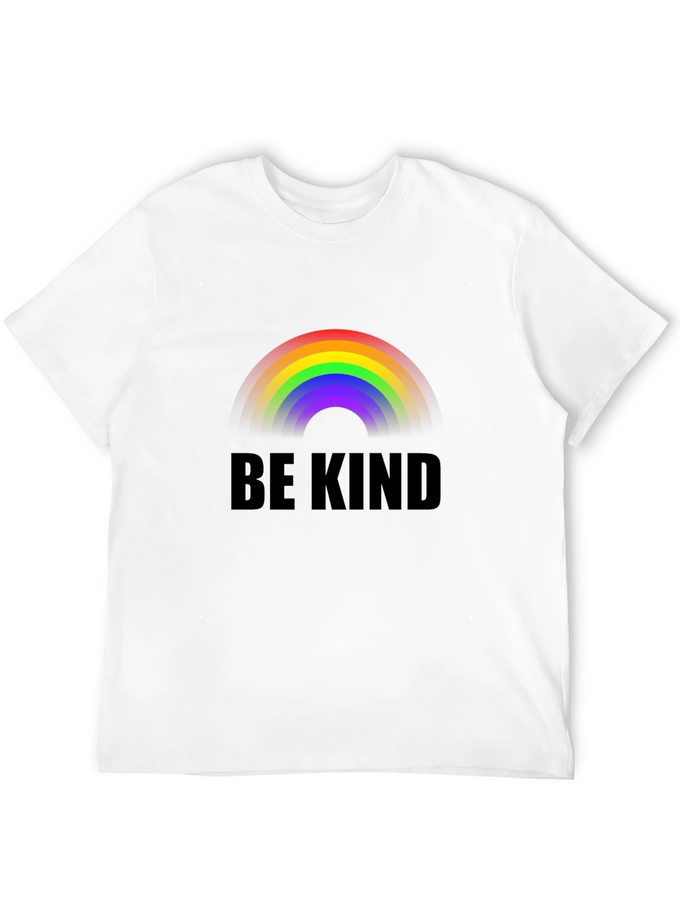 Be Kind Rainbow T-Shirt - Soft Black Tee