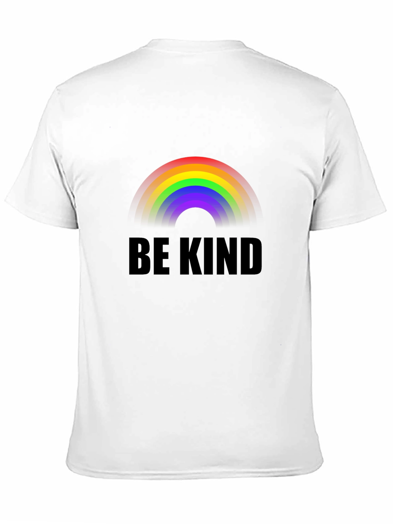 Be Kind Rainbow T-Shirt - Soft Black Tee