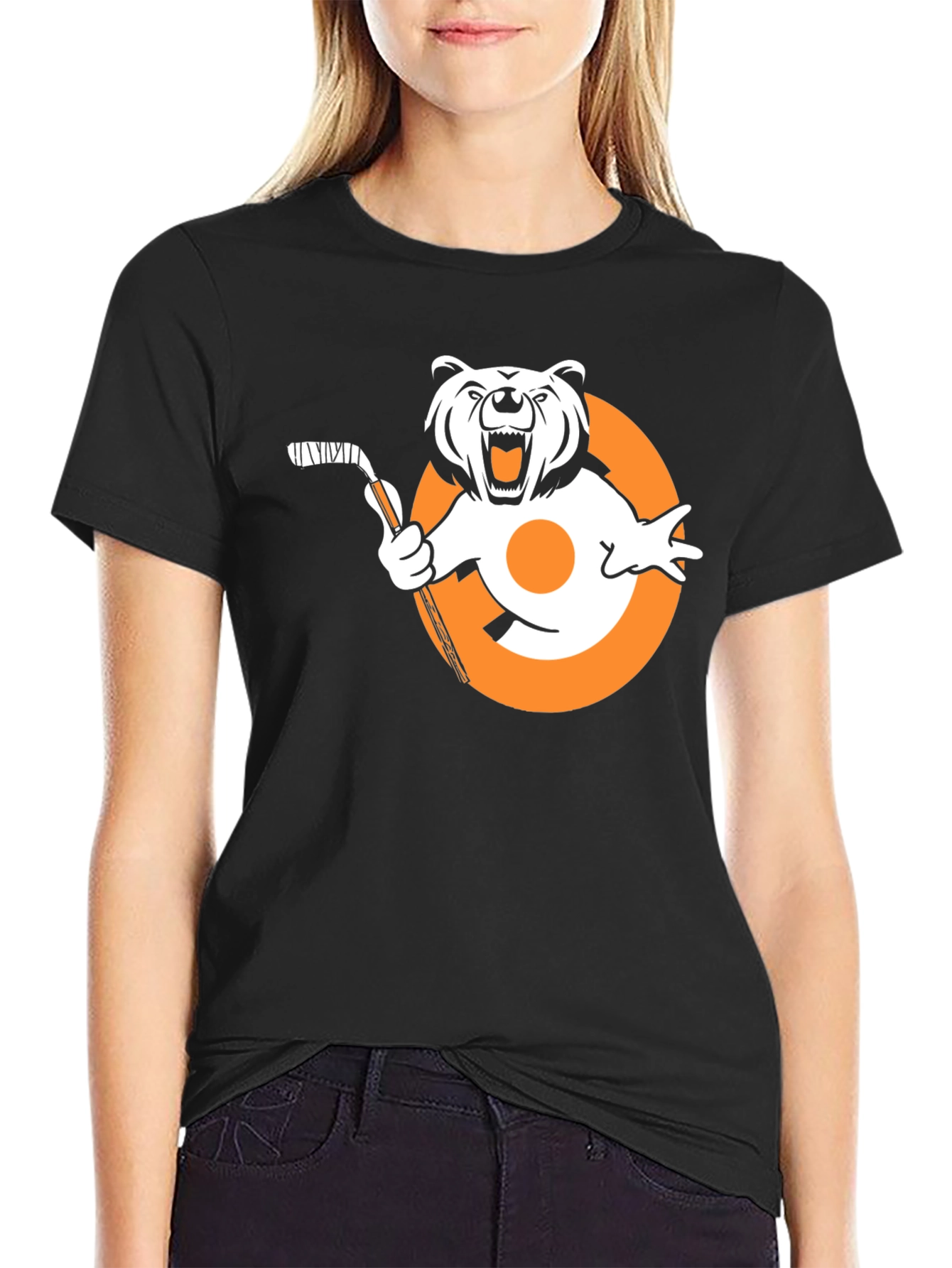 Bear Hockey Graphic T-Shirt - Fan Apparel