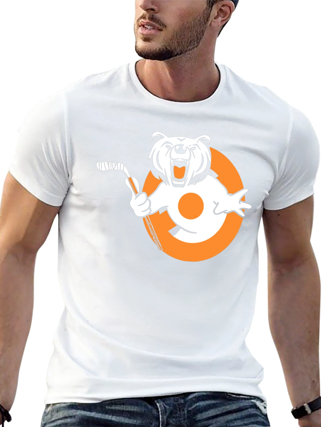 Bear Hockey Graphic T-Shirt - Fan Apparel