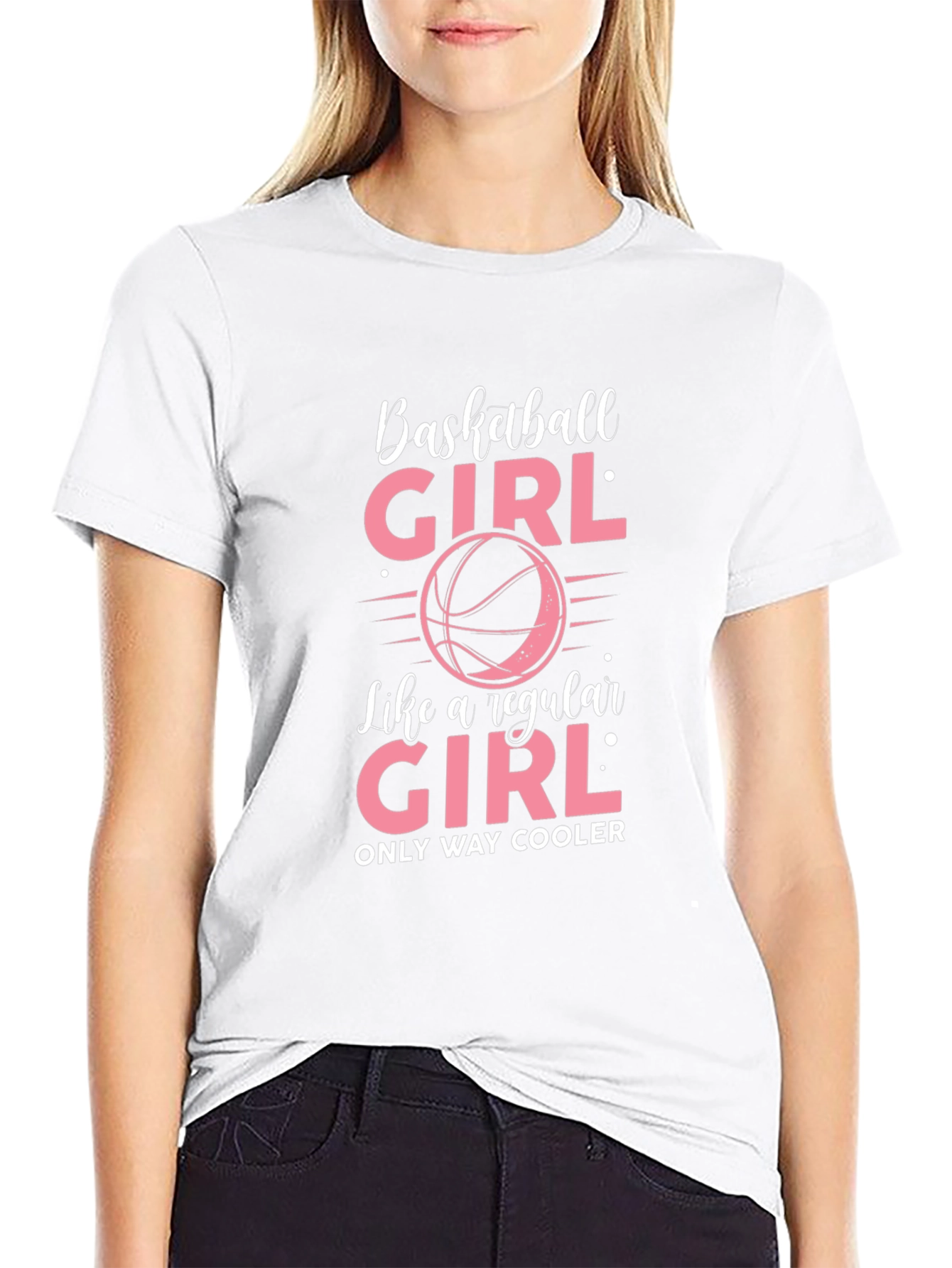 Basketball Girl T-Shirt - Only Way Cooler