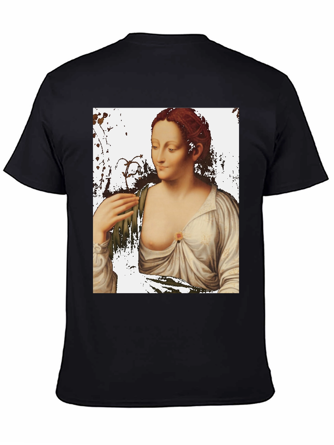 Classic Art Tee: Woman with Lily Portrait
