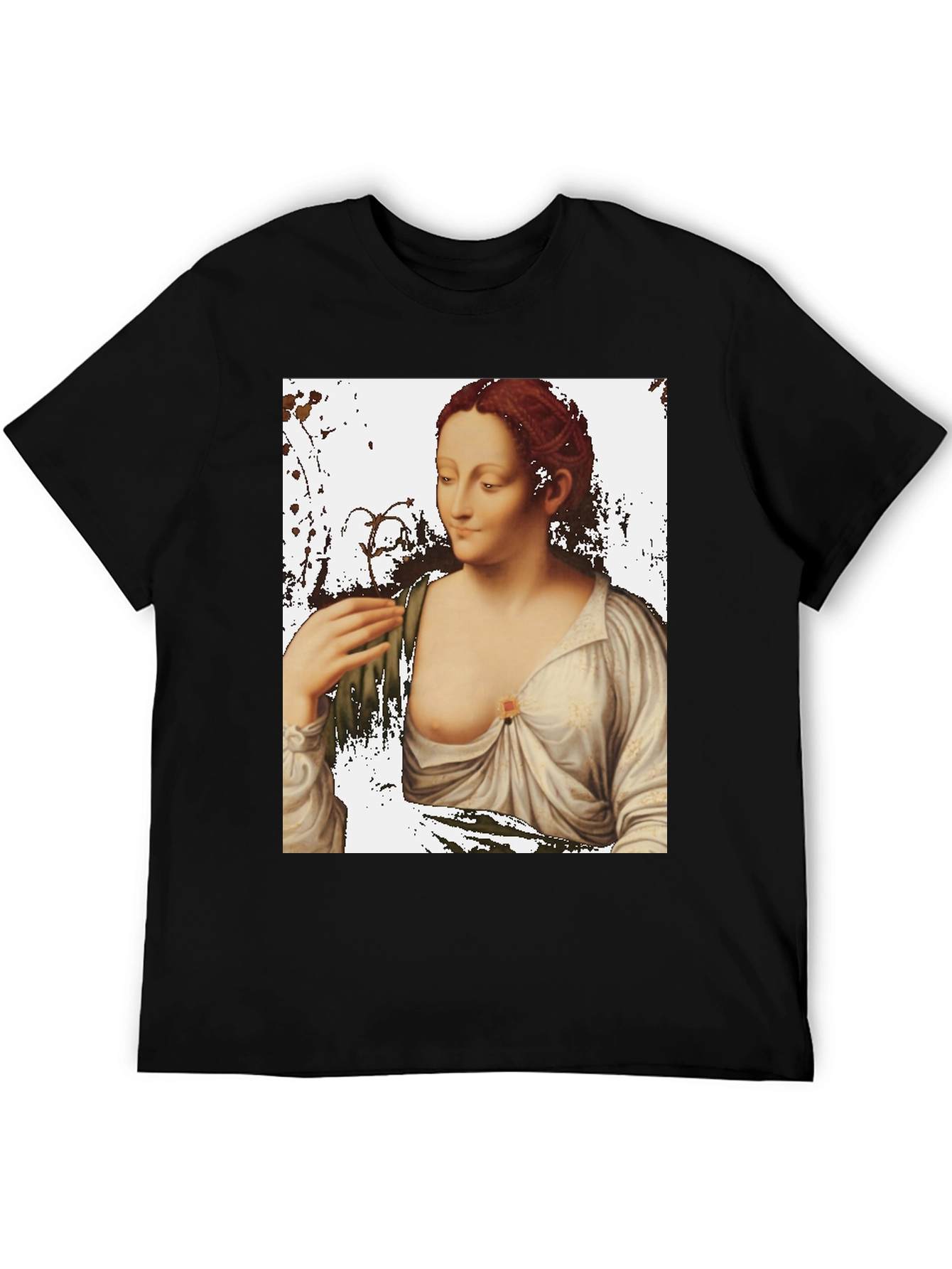 Classic Art Tee: Woman with Lily Portrait