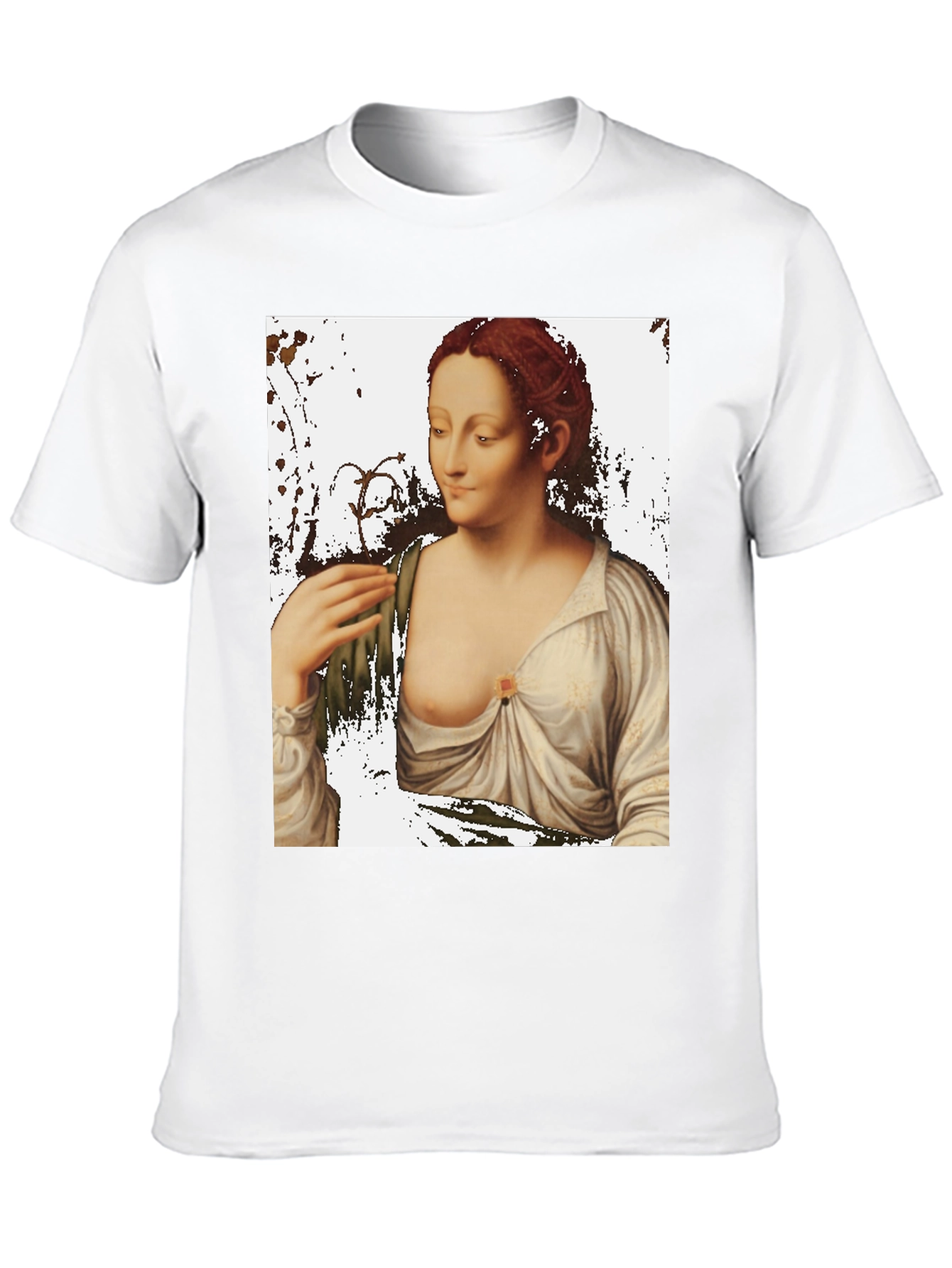 Classic Art Tee: Woman with Lily Portrait