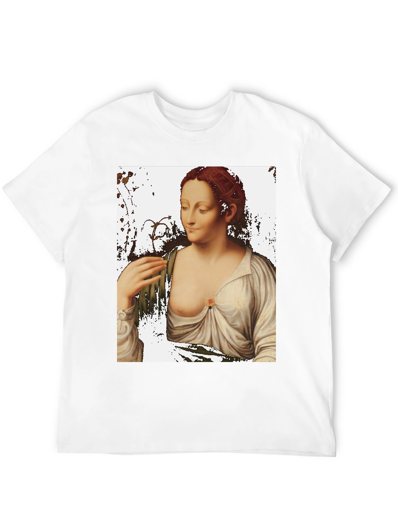 Classic Art Tee: Woman with Lily Portrait