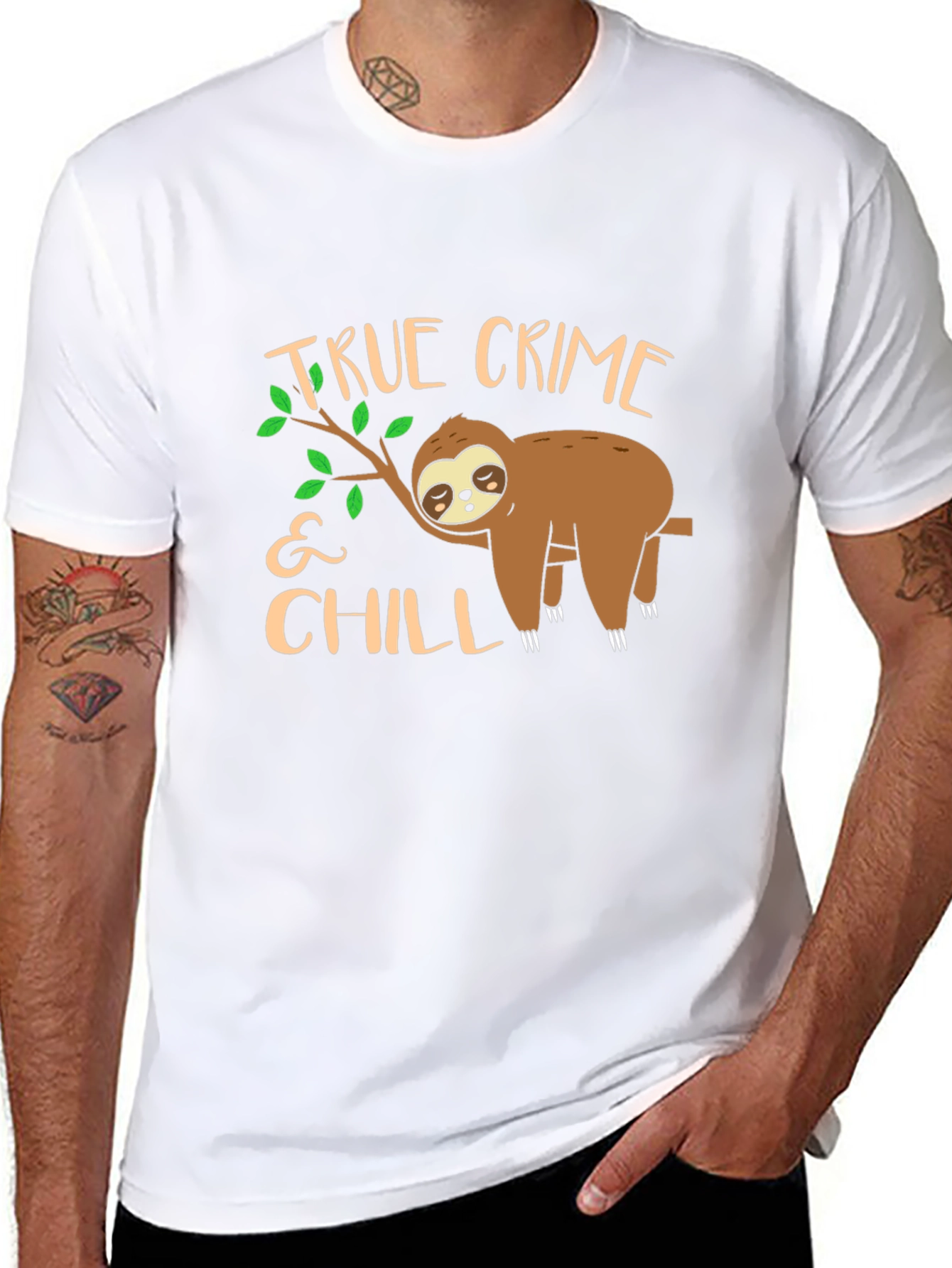 True Crime & Chill Sloth Graphic Tee