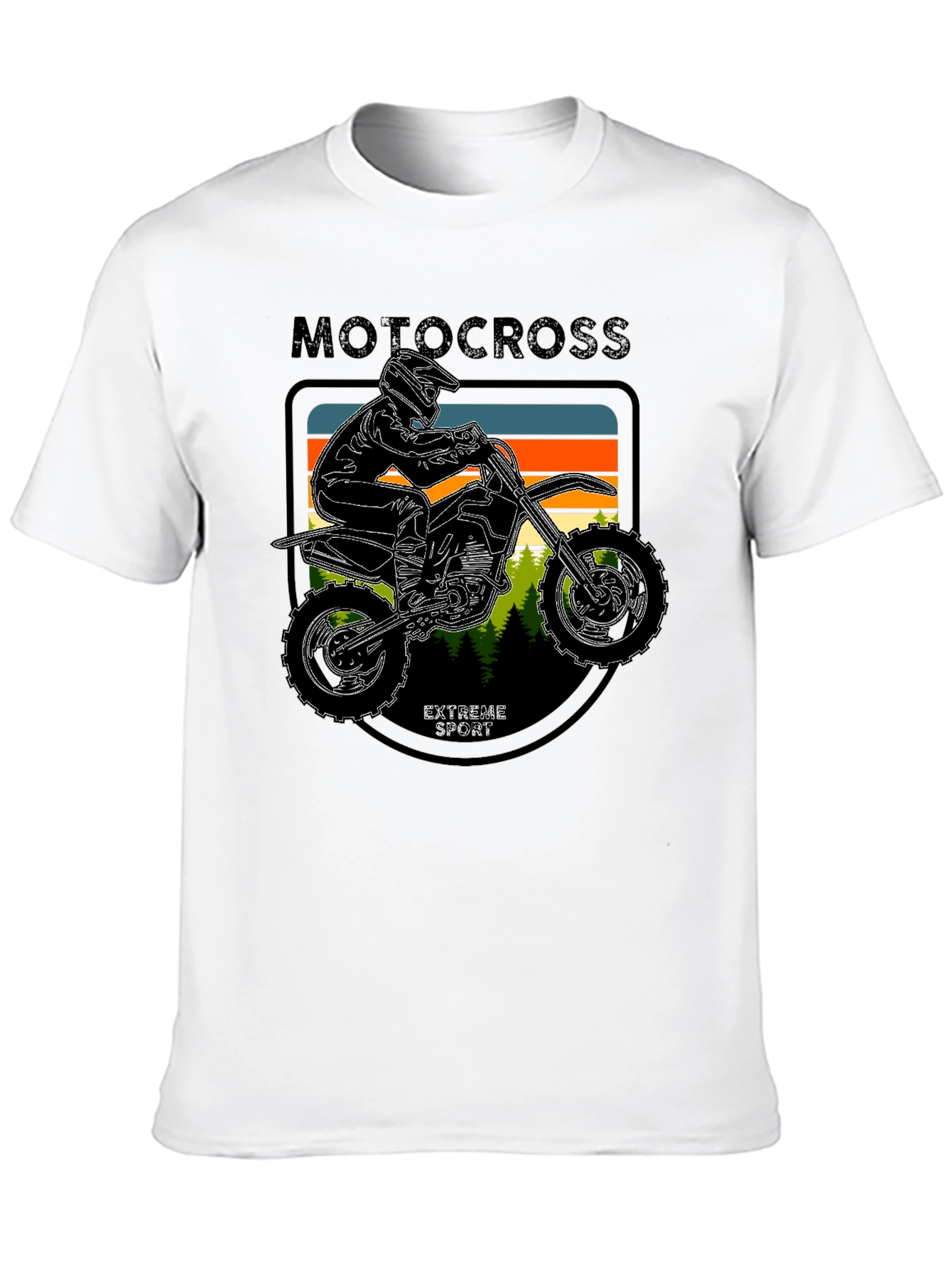 Motocross Extreme Sport Black T-Shirt