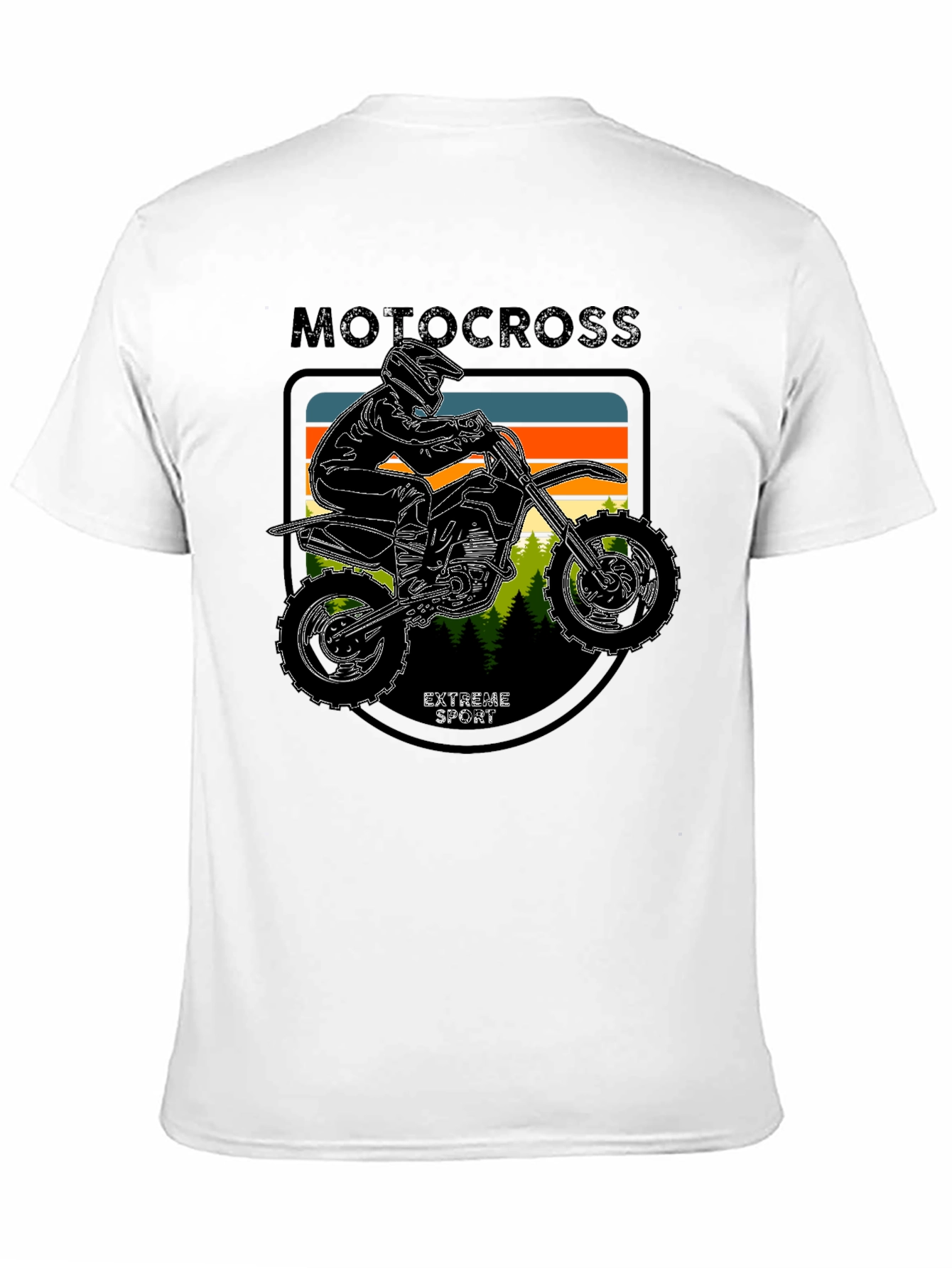 Motocross Extreme Sport Black T-Shirt