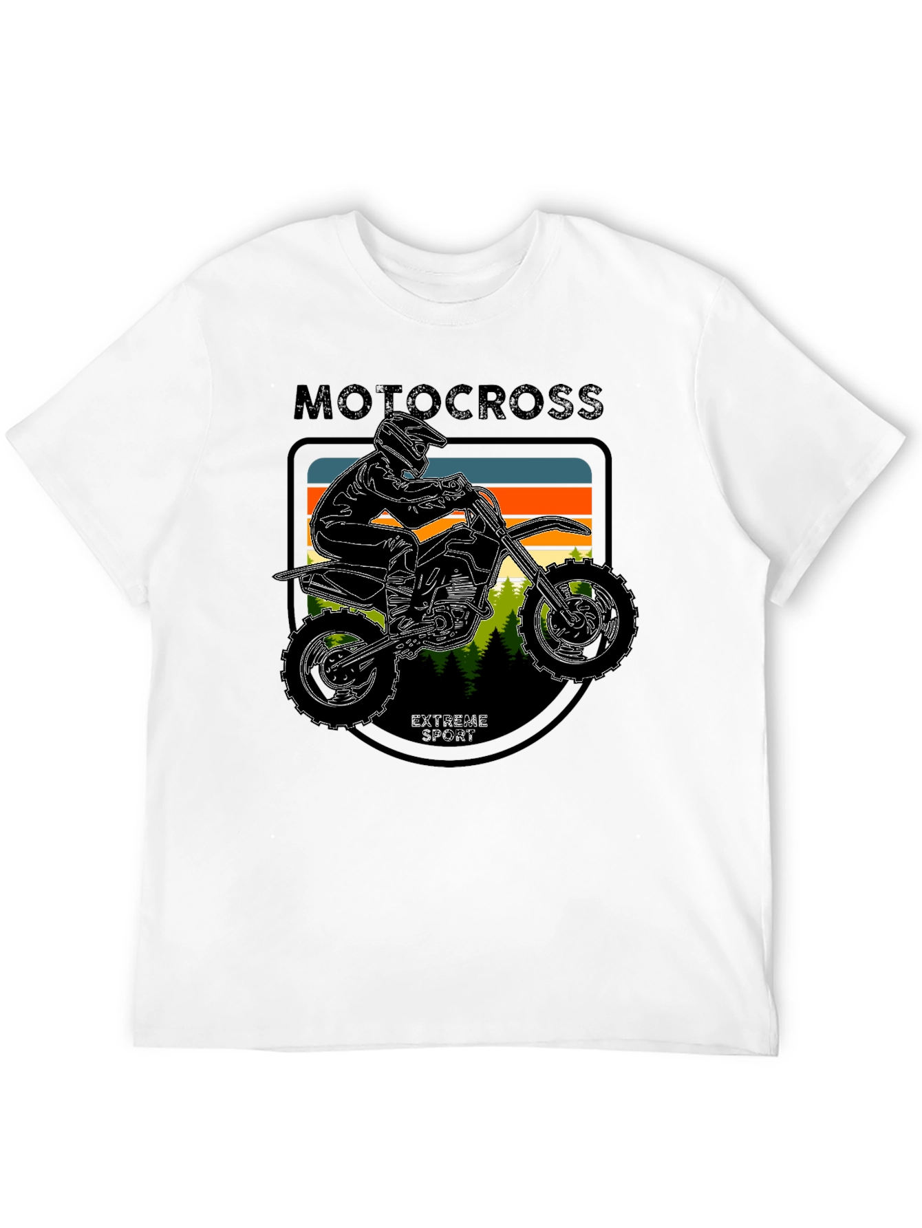 Motocross Extreme Sport Black T-Shirt