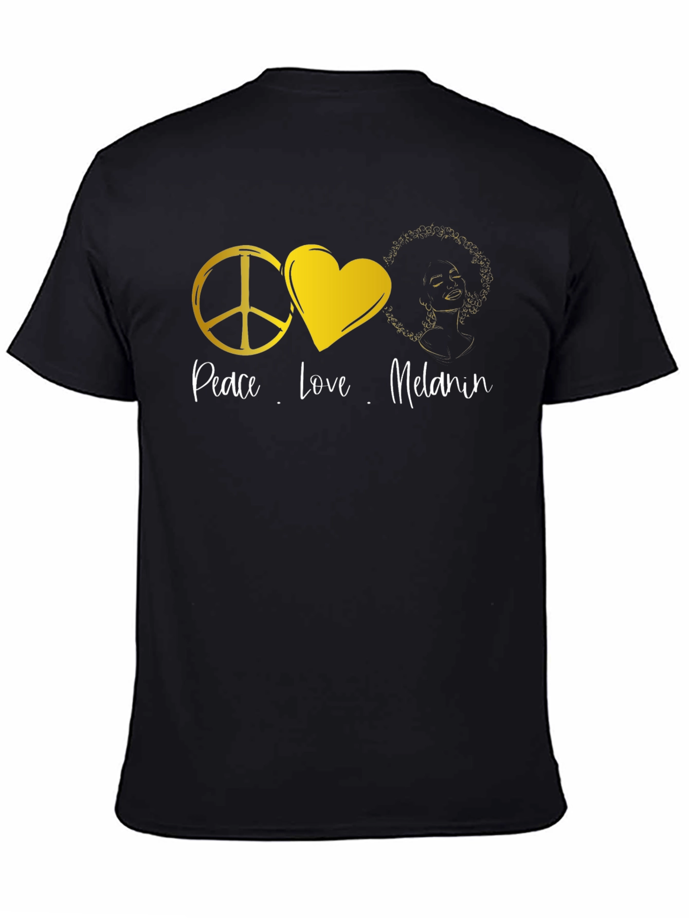 Peace Love Melanin Black Graphic T-Shirt