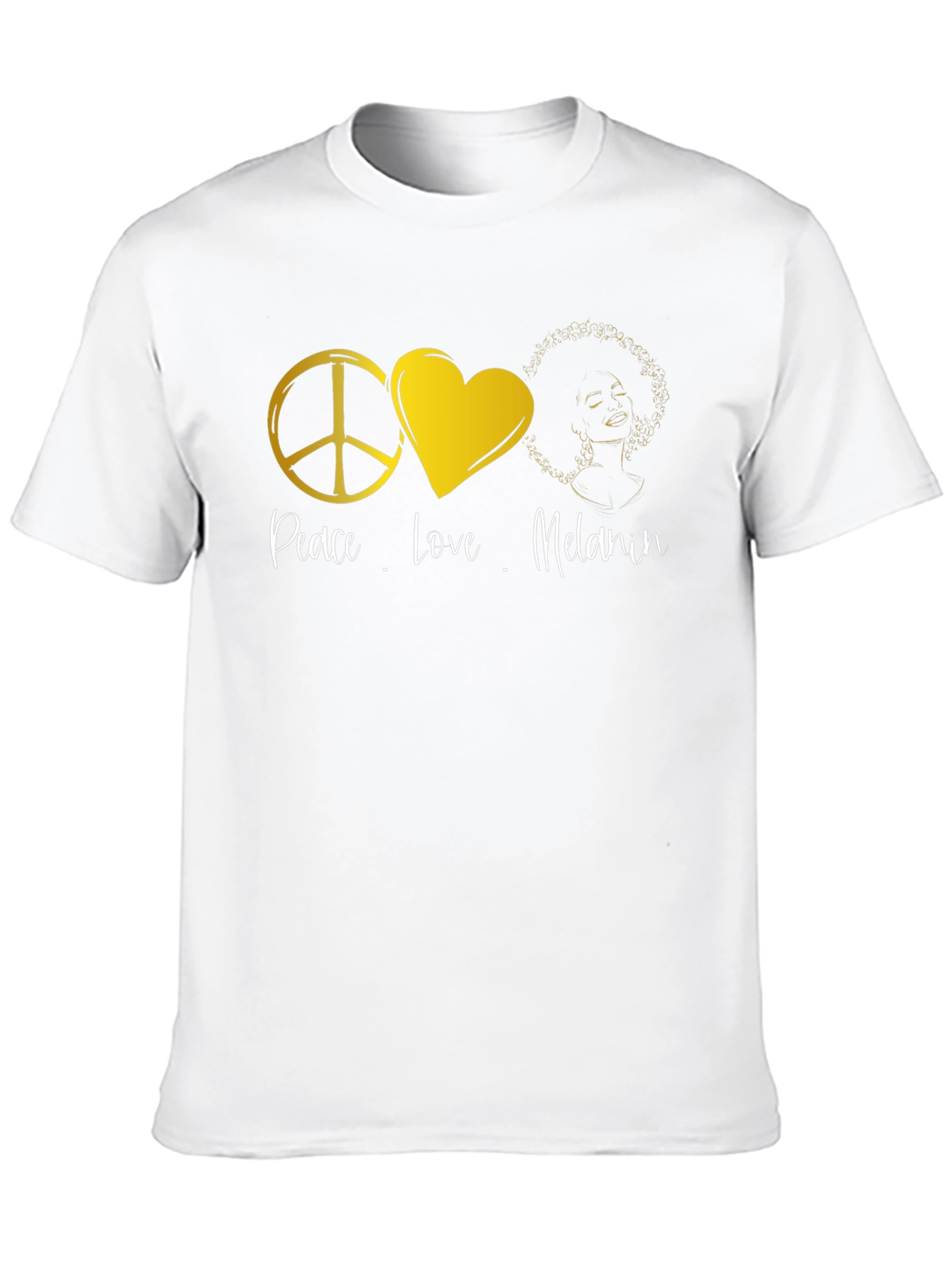 Peace Love Melanin Black Graphic T-Shirt