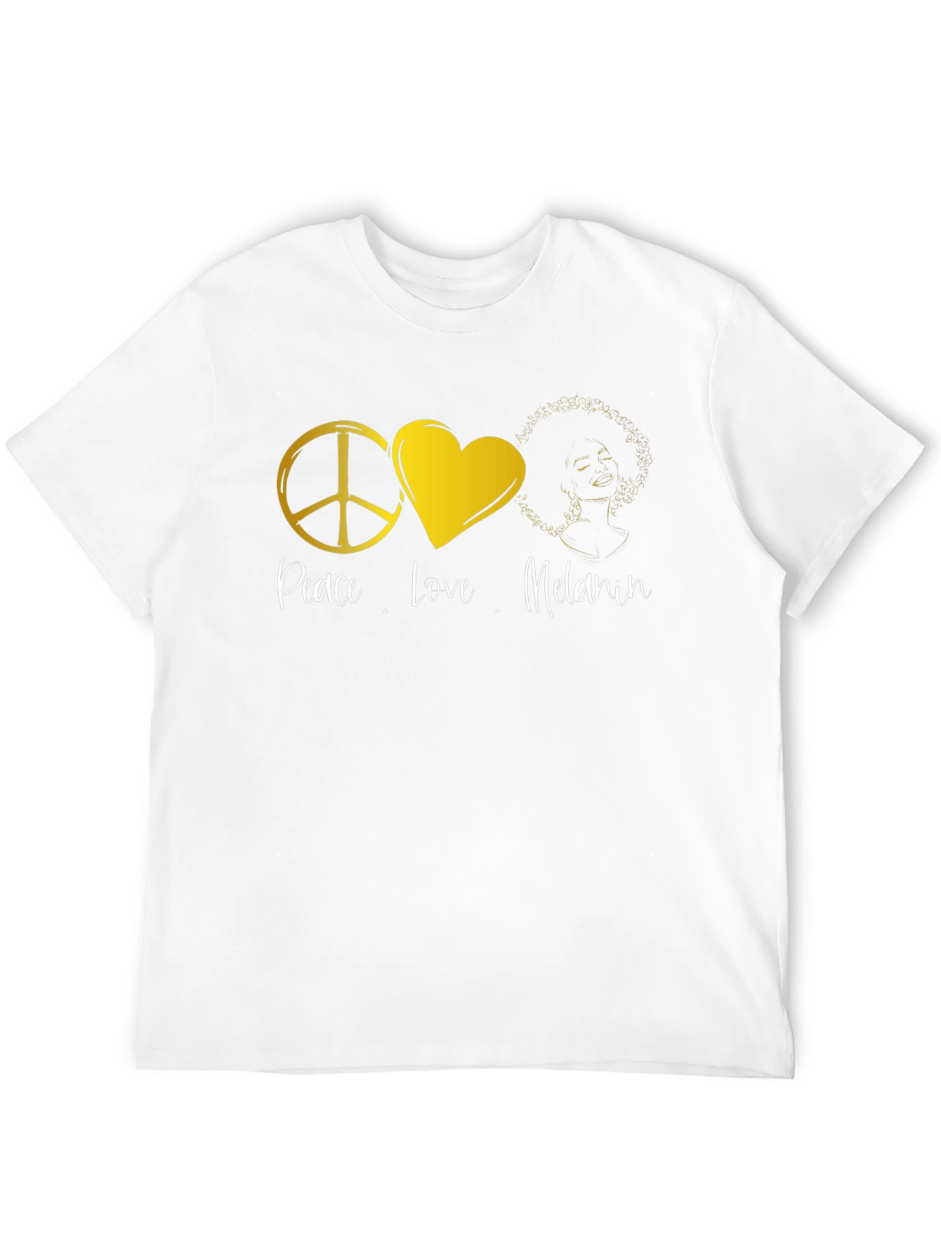 Peace Love Melanin Black Graphic T-Shirt