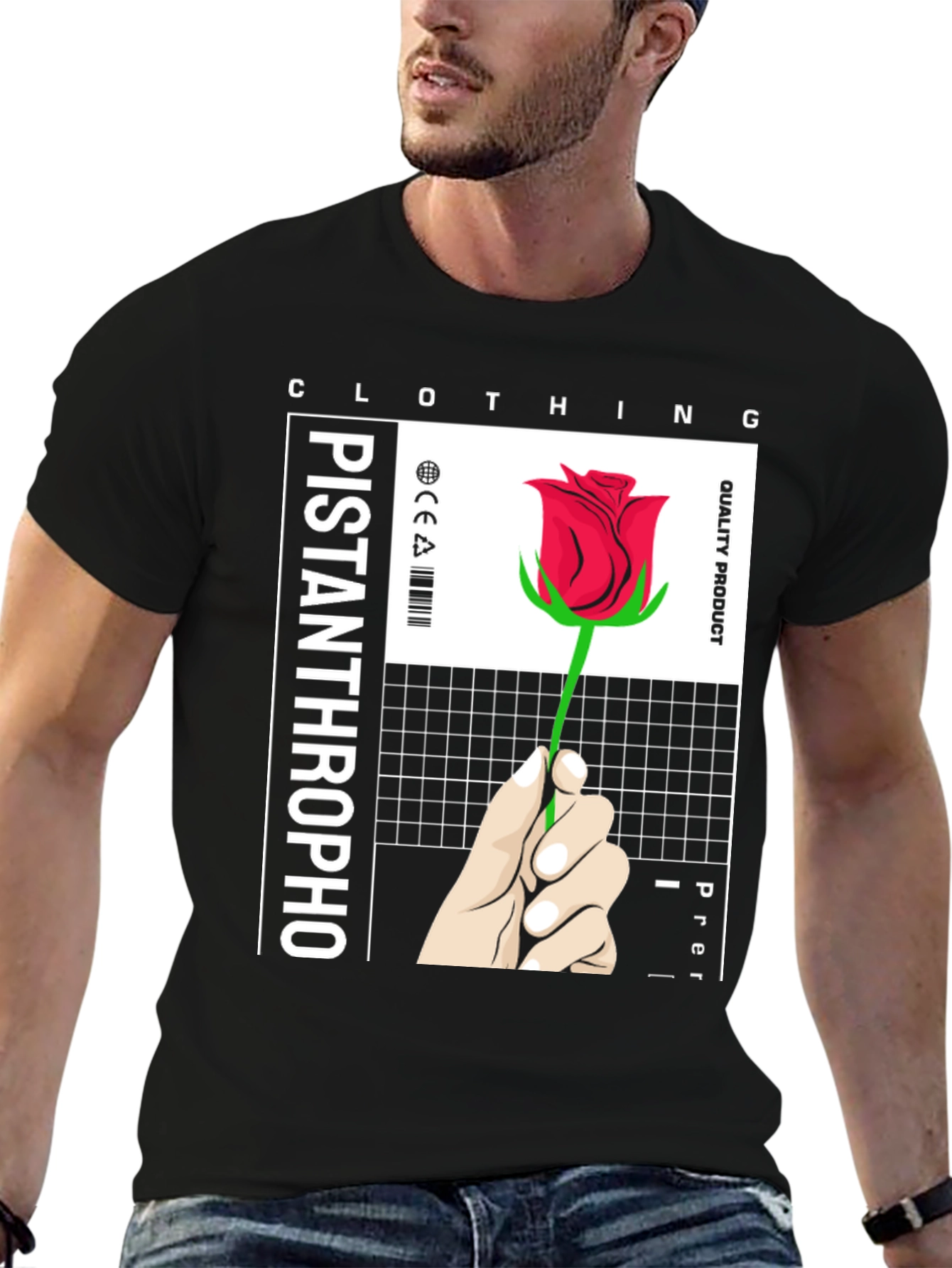 Pistanthrophobo Rose T-Shirt - Premium Quality