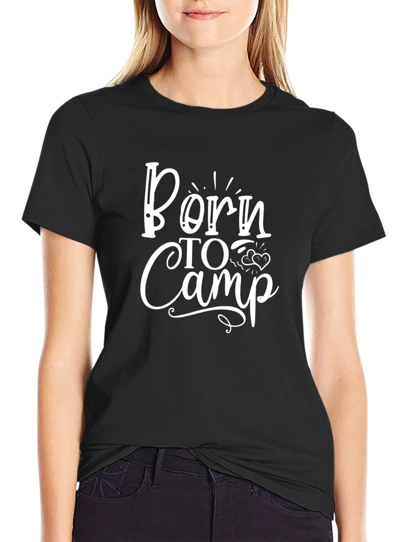 Born to Camp Graphic Tee - Black