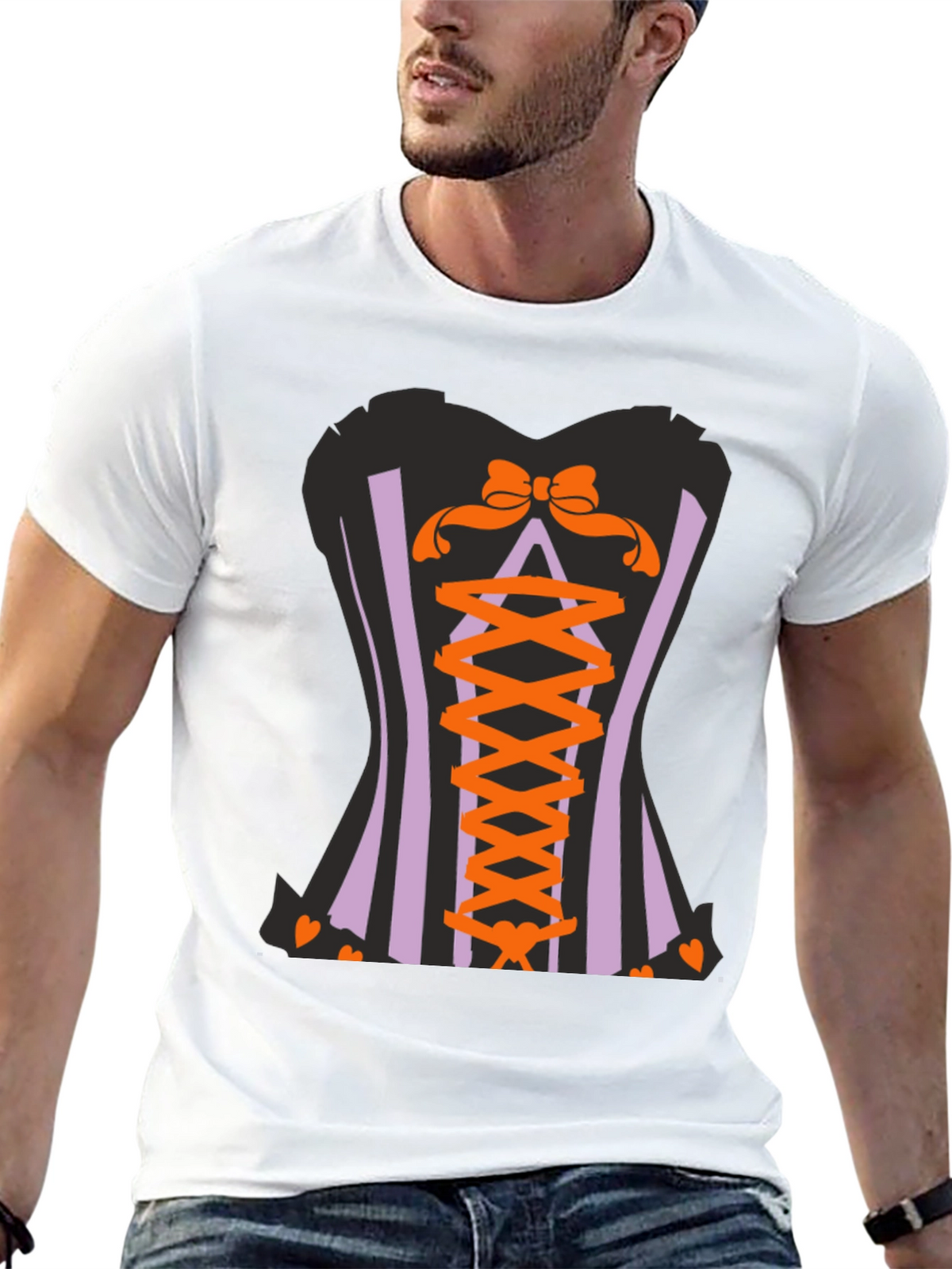 Corset Halloween Graphic T-Shirt