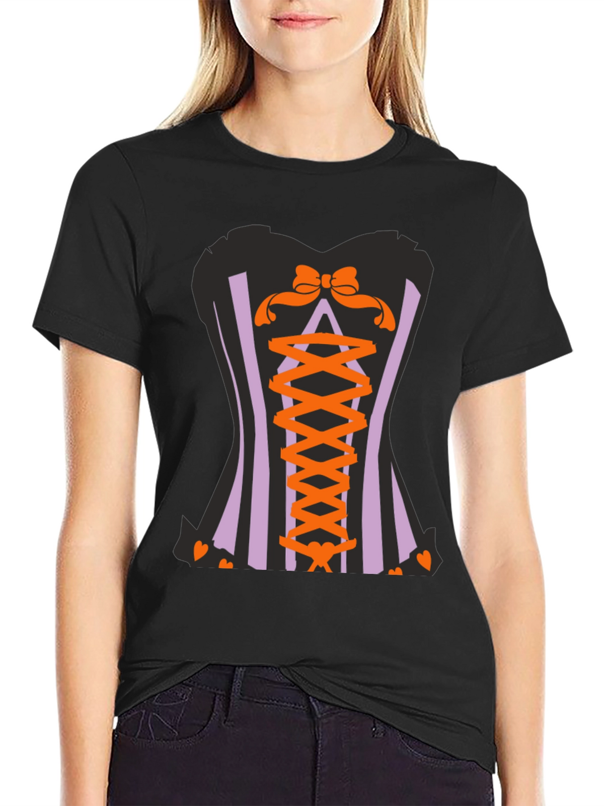 Corset Halloween Graphic T-Shirt