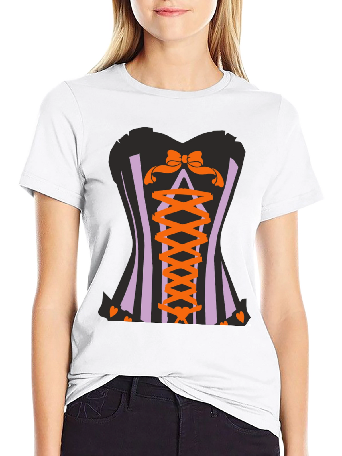 Corset Halloween Graphic T-Shirt