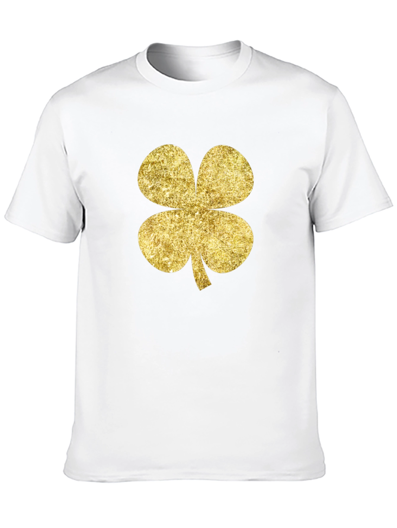 Golden Clover Graphic Black T-Shirt